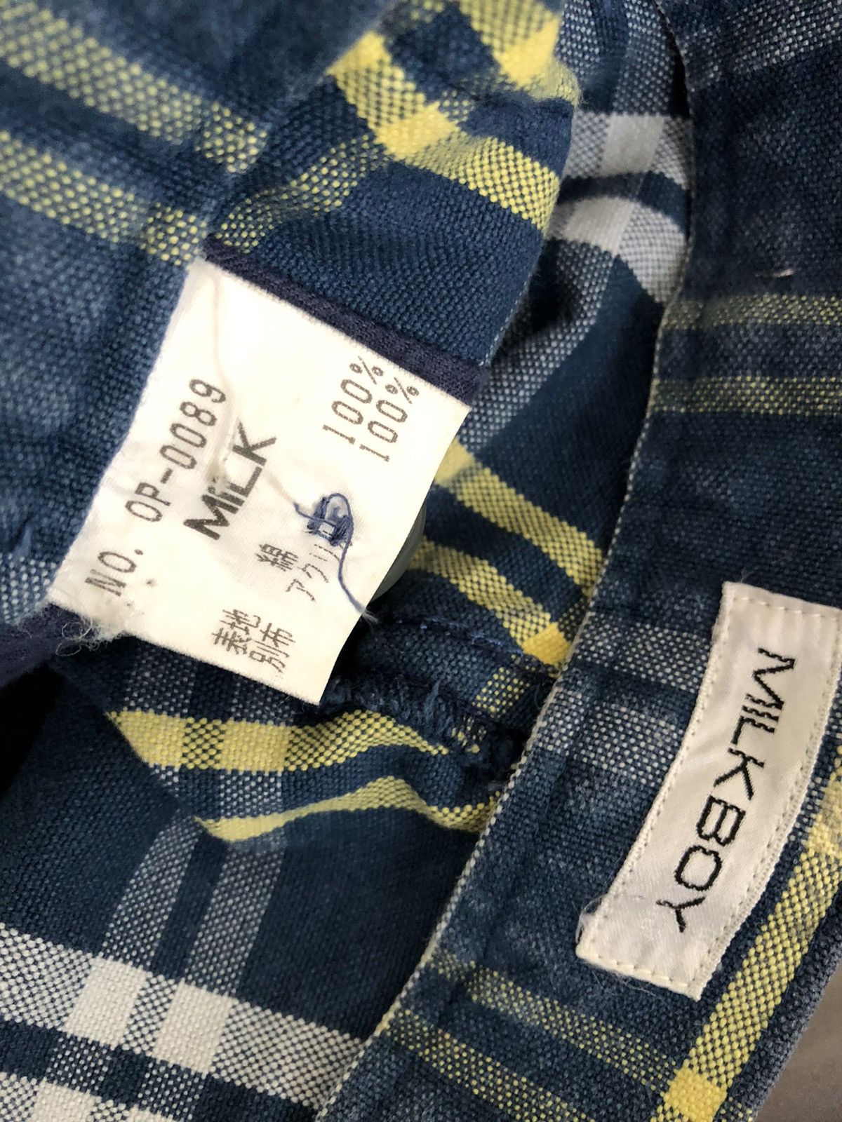 Japanese Brand Vintage Milk Boy Japan Side Tape Checkered Short Pant Size US 31 - 18 Thumbnail
