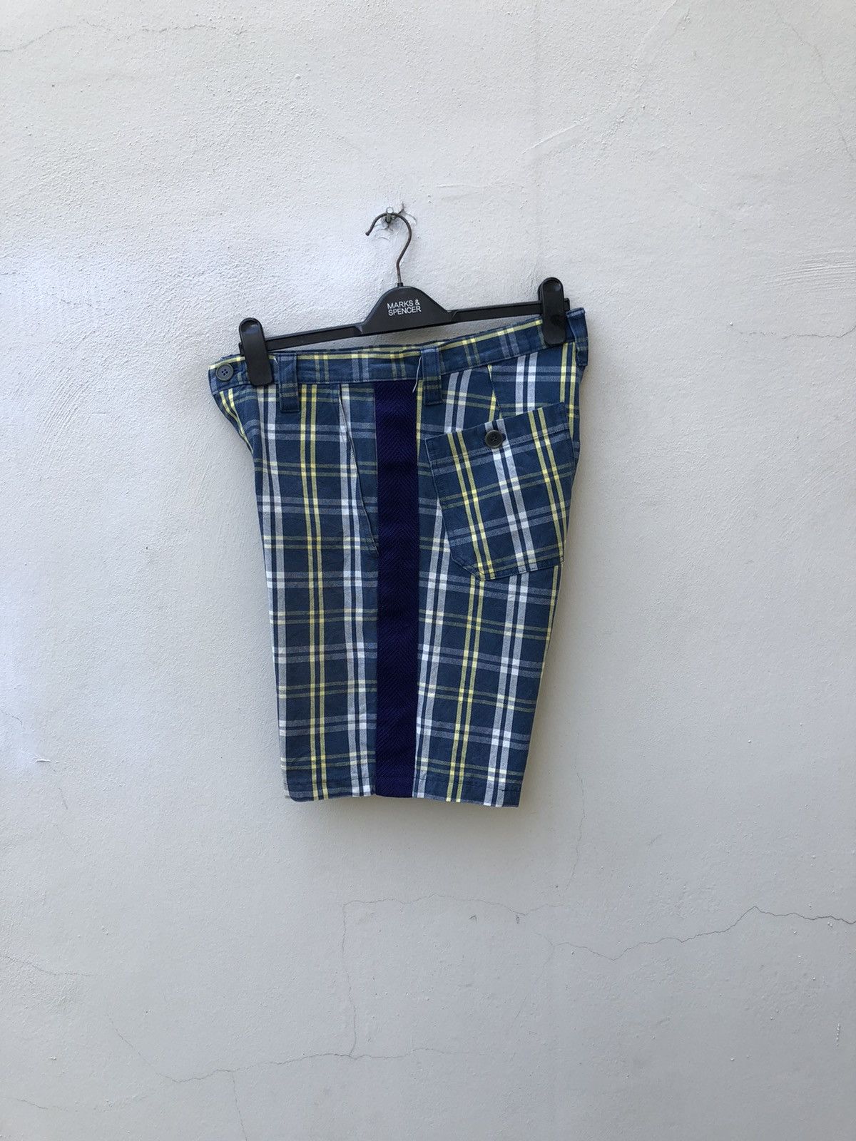 Japanese Brand Vintage Milk Boy Japan Side Tape Checkered Short Pant Size US 31 - 15 Thumbnail
