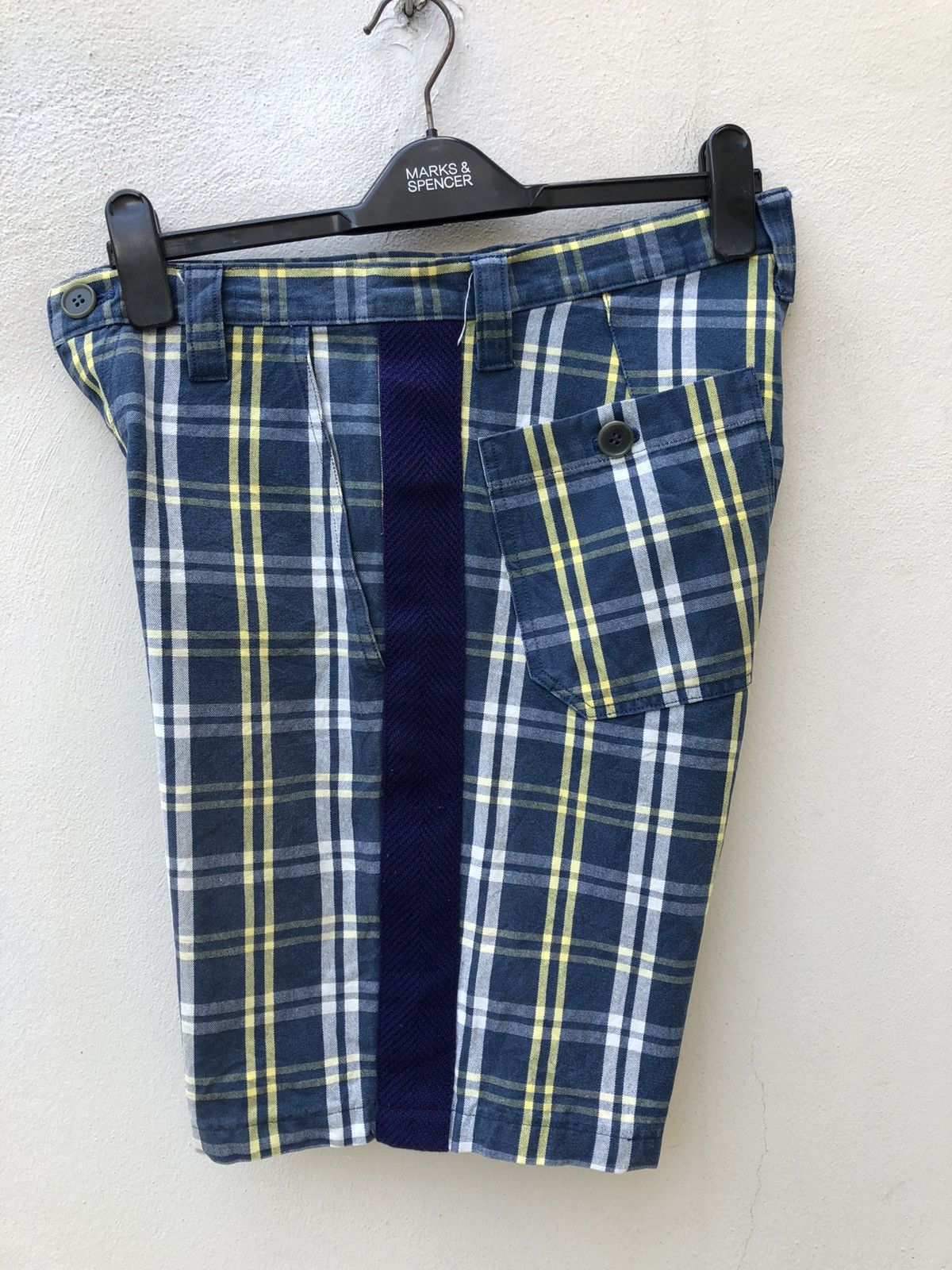 Japanese Brand Vintage Milk Boy Japan Side Tape Checkered Short Pant Size US 31 - 16 Thumbnail