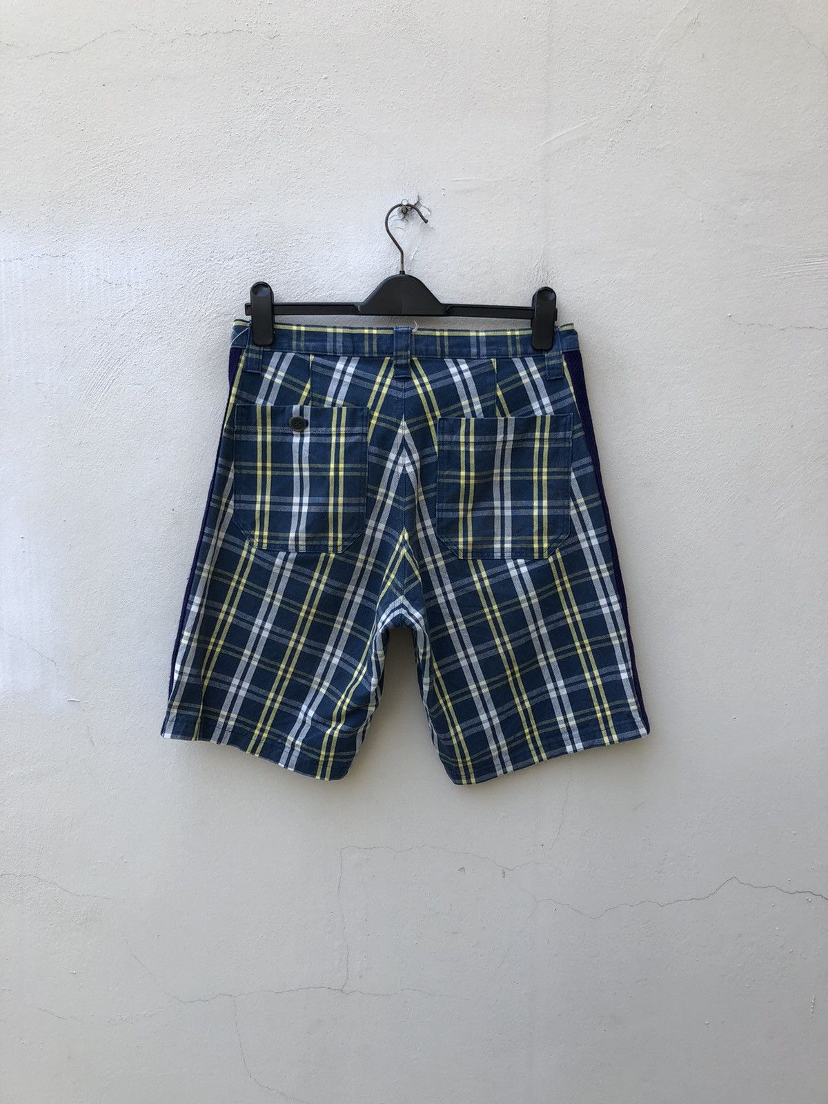 Japanese Brand Vintage Milk Boy Japan Side Tape Checkered Short Pant Size US 31 - 12 Thumbnail