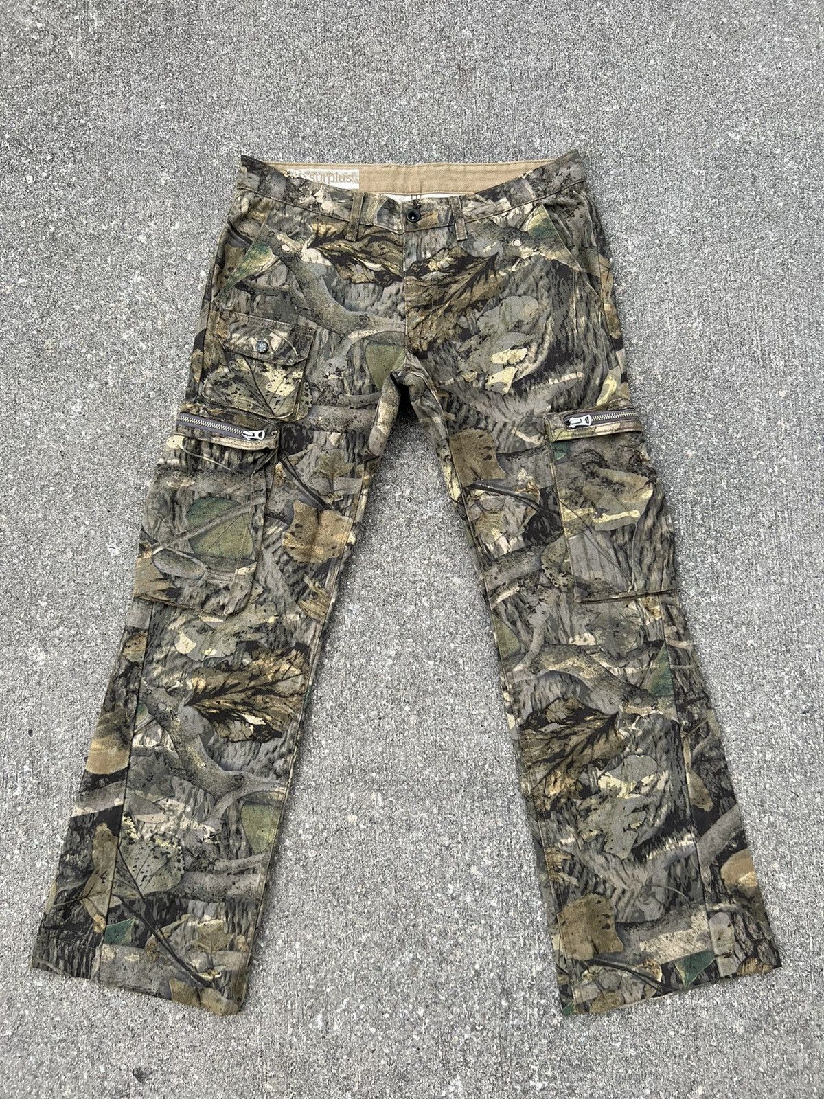 Vintage Surplus Japan Camouflage Multi Cargo Wide Leg Trouser Size US 31 - 1 Thumbnail