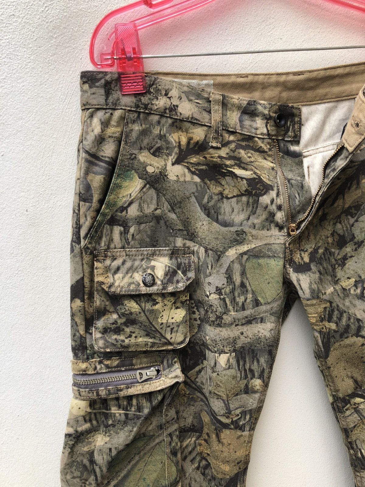 Vintage Surplus Japan Camouflage Multi Cargo Wide Leg Trouser Size US 31 - 8 Thumbnail