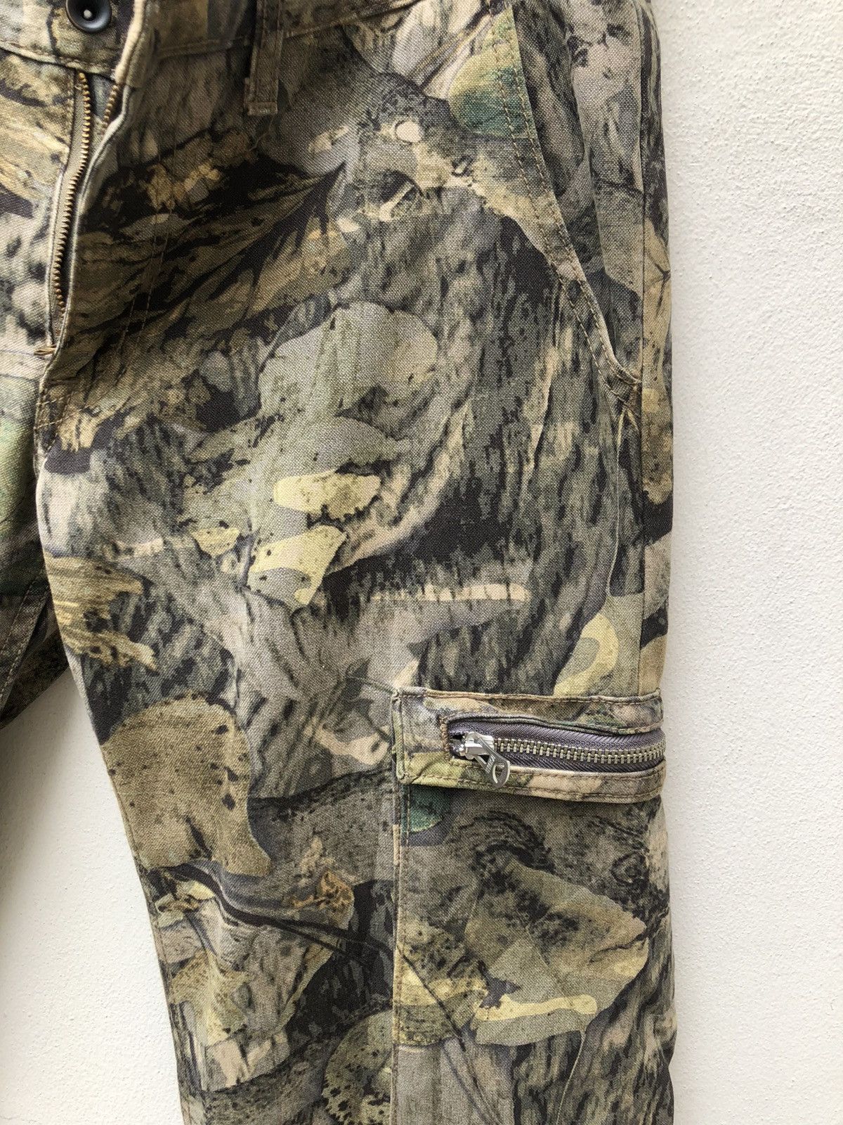 Vintage Surplus Japan Camouflage Multi Cargo Wide Leg Trouser Size US 31 - 11 Thumbnail