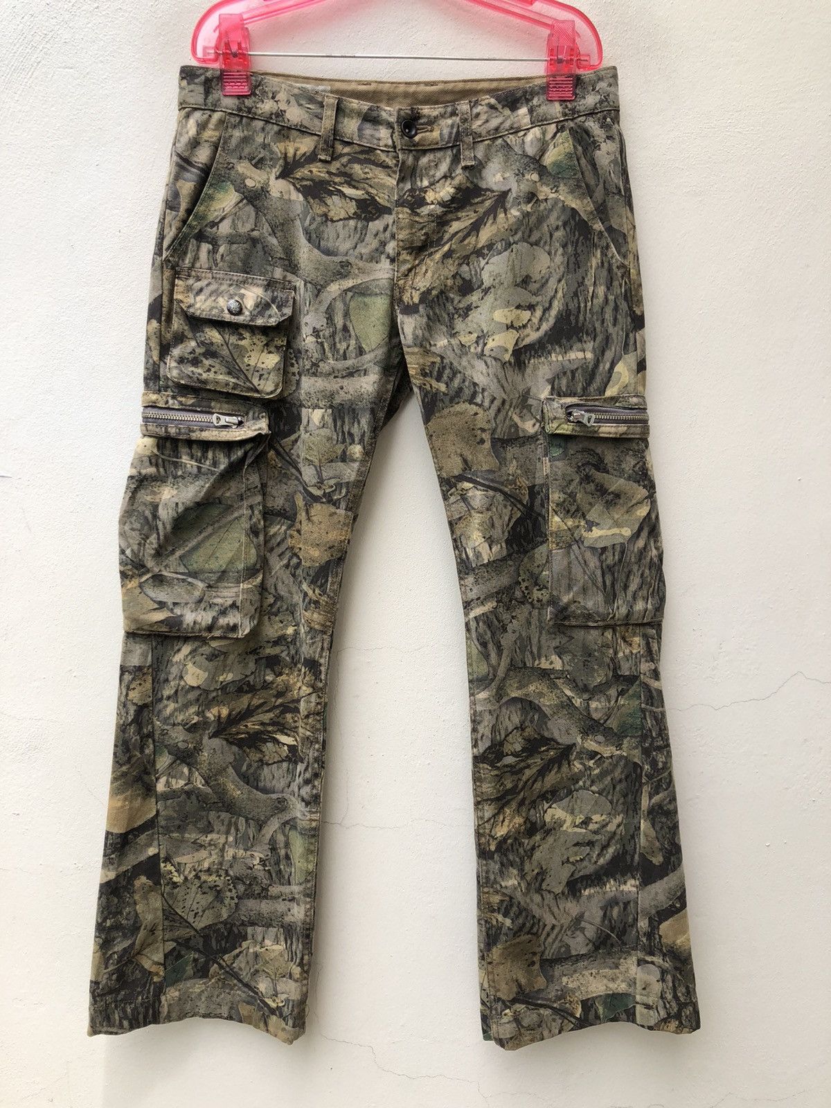 Vintage Surplus Japan Camouflage Multi Cargo Wide Leg Trouser Size US 31 - 6 Thumbnail