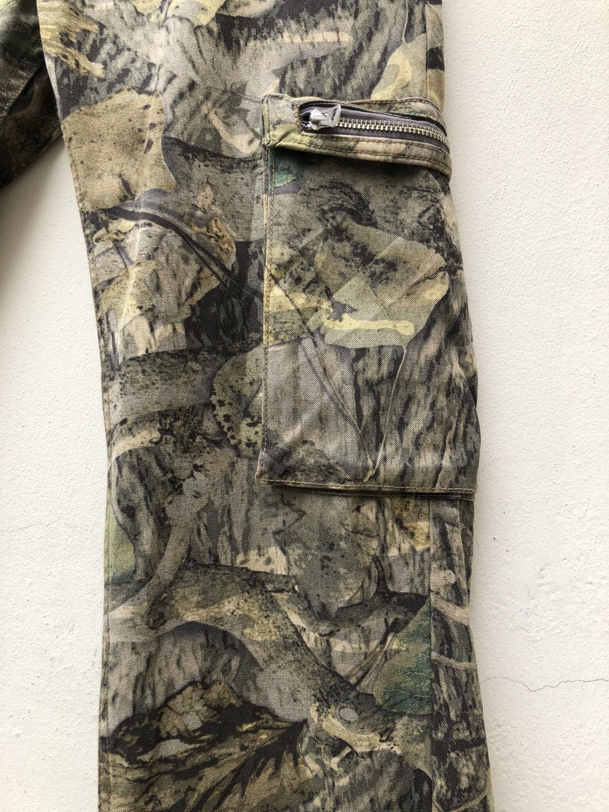 Vintage Surplus Japan Camouflage Multi Cargo Wide Leg Trouser Size US 31 - 12 Thumbnail