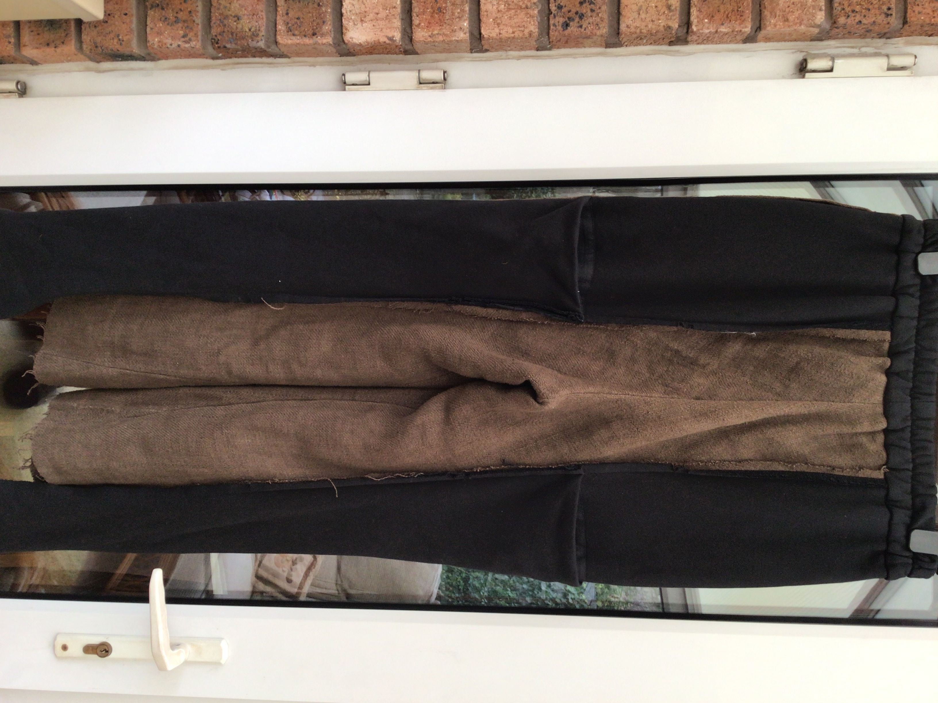By Walid Heavy antique linen and jersey drawstring trousers Size US 33 - 2 Thumbnail