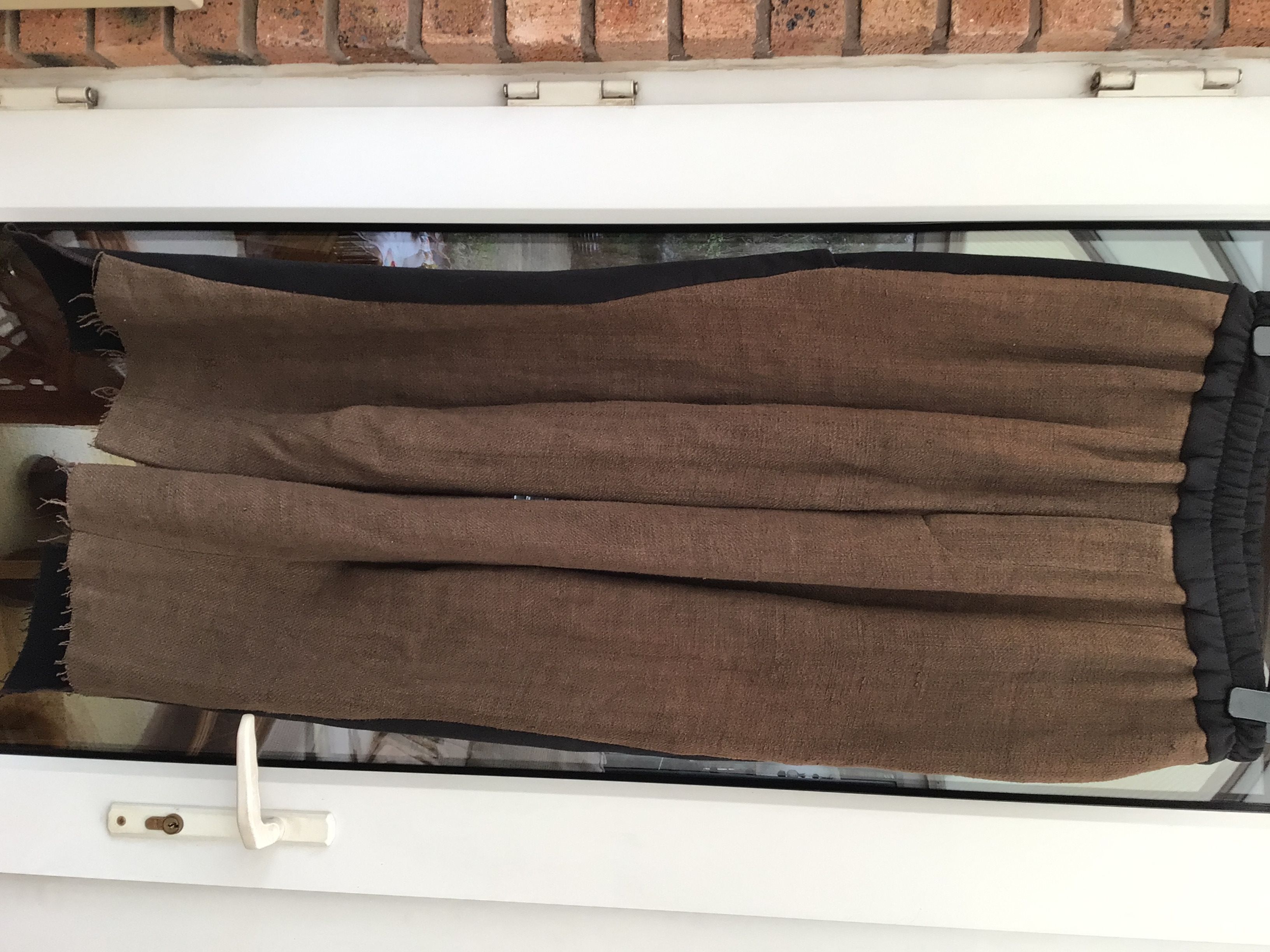 By Walid Heavy antique linen and jersey drawstring trousers Size US 33 - 1 Thumbnail