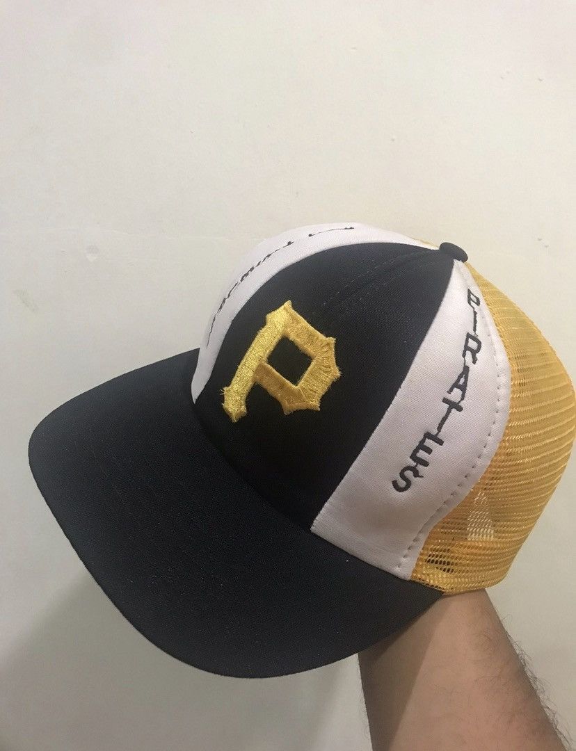 image of Mlb x Vintage 90’S Pittsburgh Pirates Trucked Hat in Yellow Black, Men's