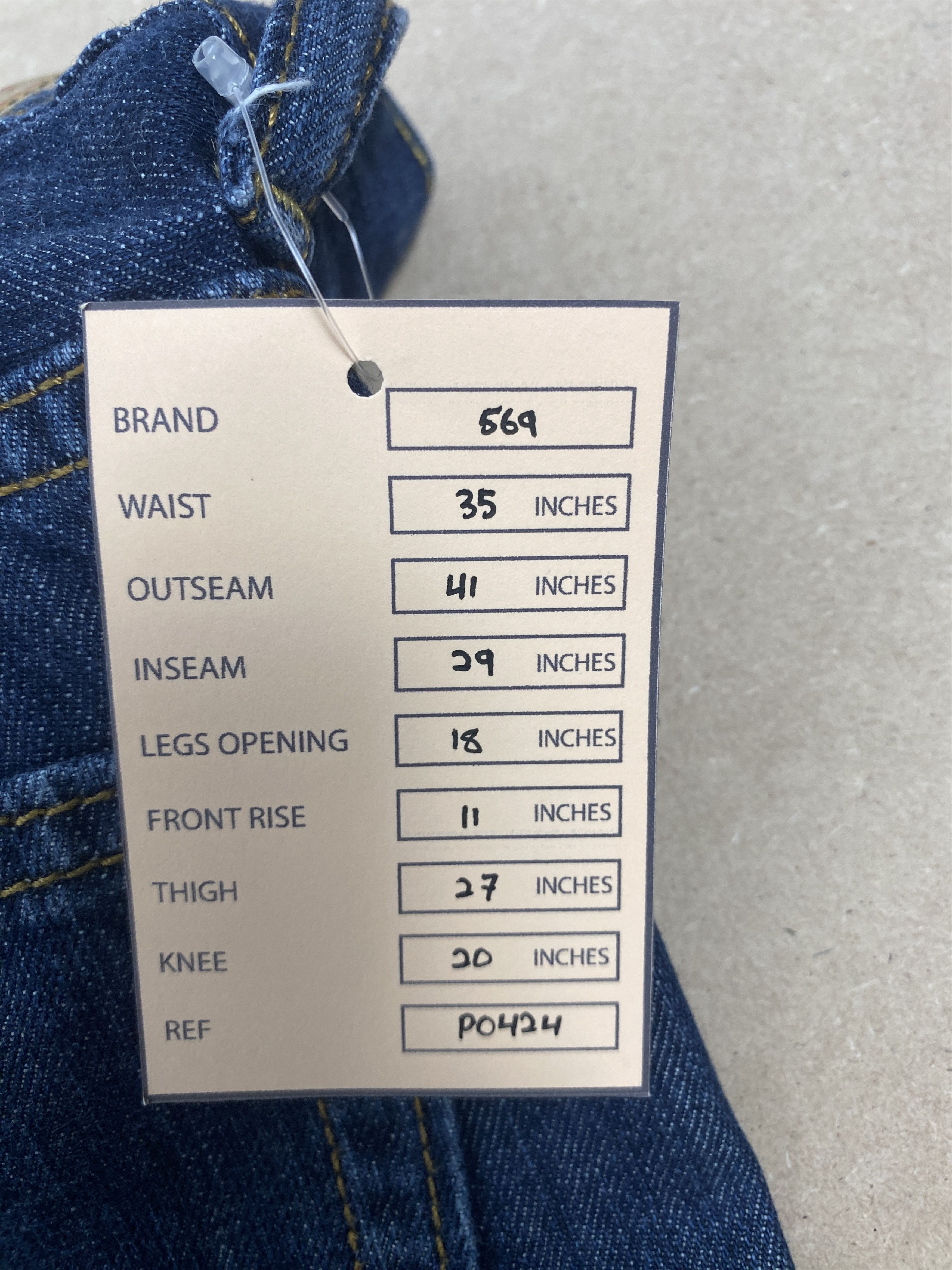 Levi's × Vintage Vintage Levis 569 Straight Cut Paint Dirty Jeans Size US 35 - 20 Thumbnail