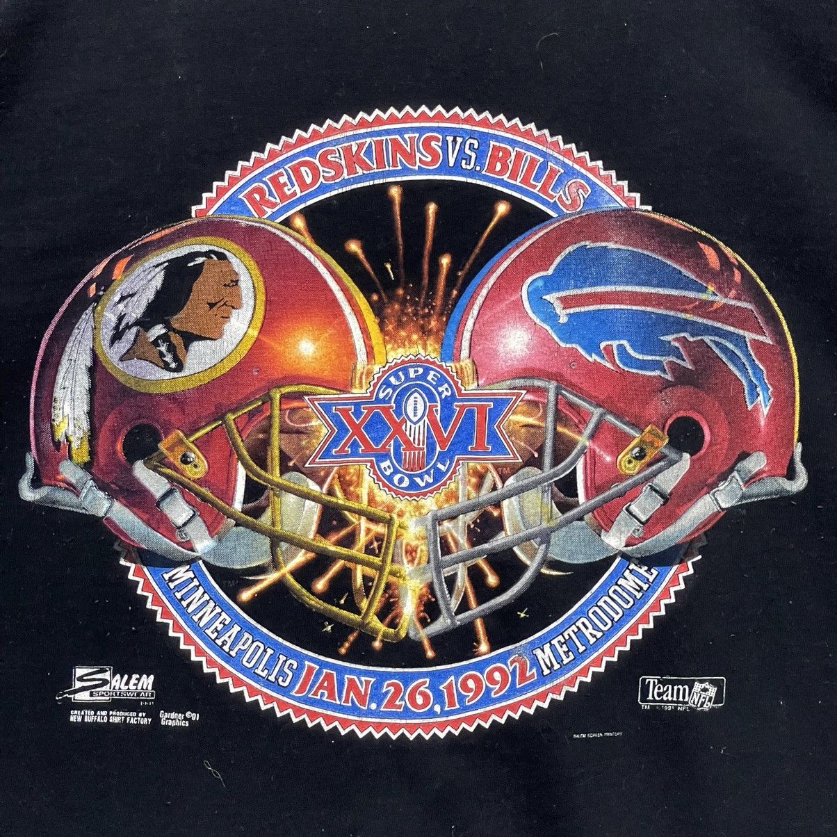NFL Vintage 90s NFL Super Bowl T-Shirt Size US L / EU 52-54 / 3 - 6 Thumbnail