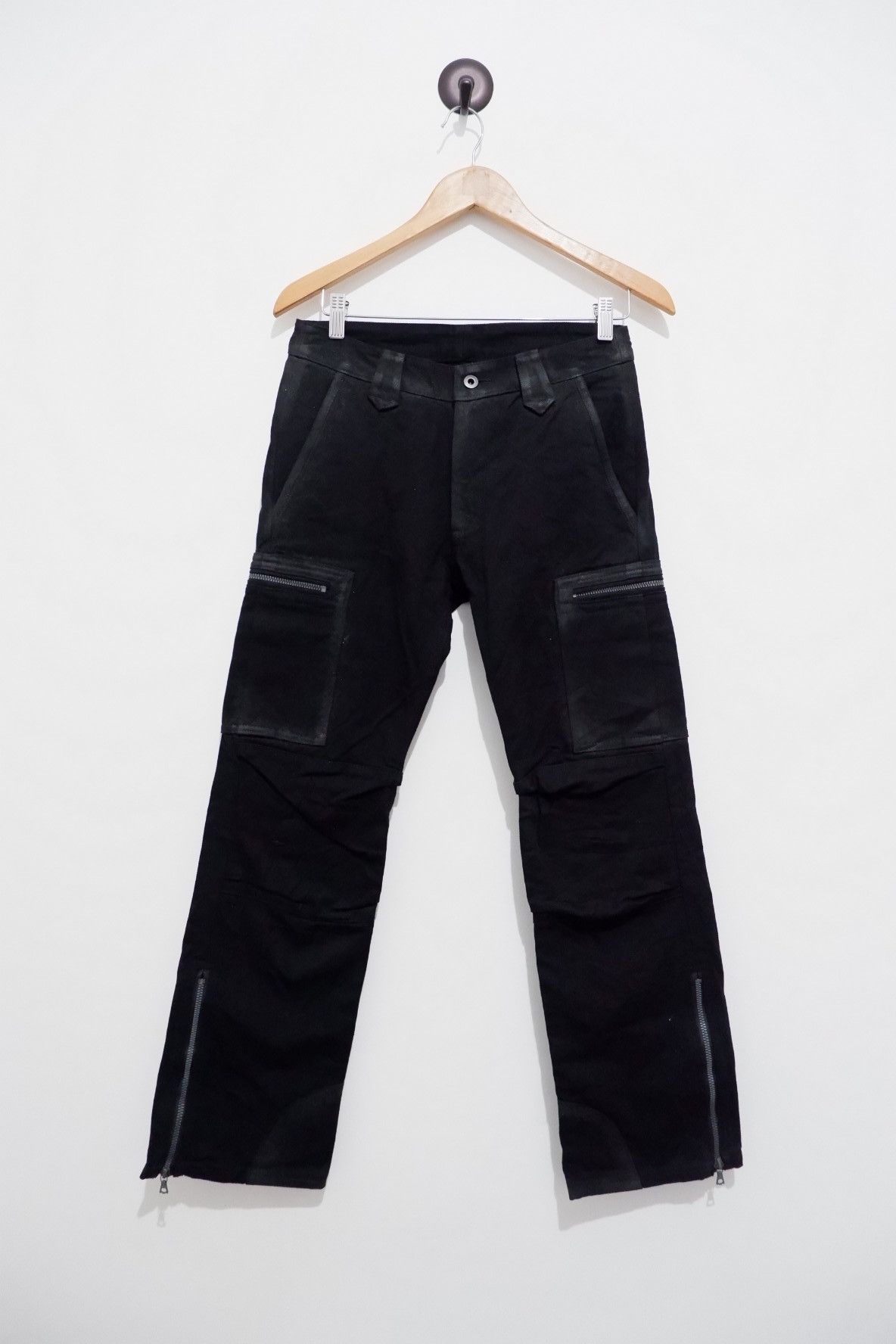 image of Backlash Cargo Biker Denim in Black, Men's (Size 29)