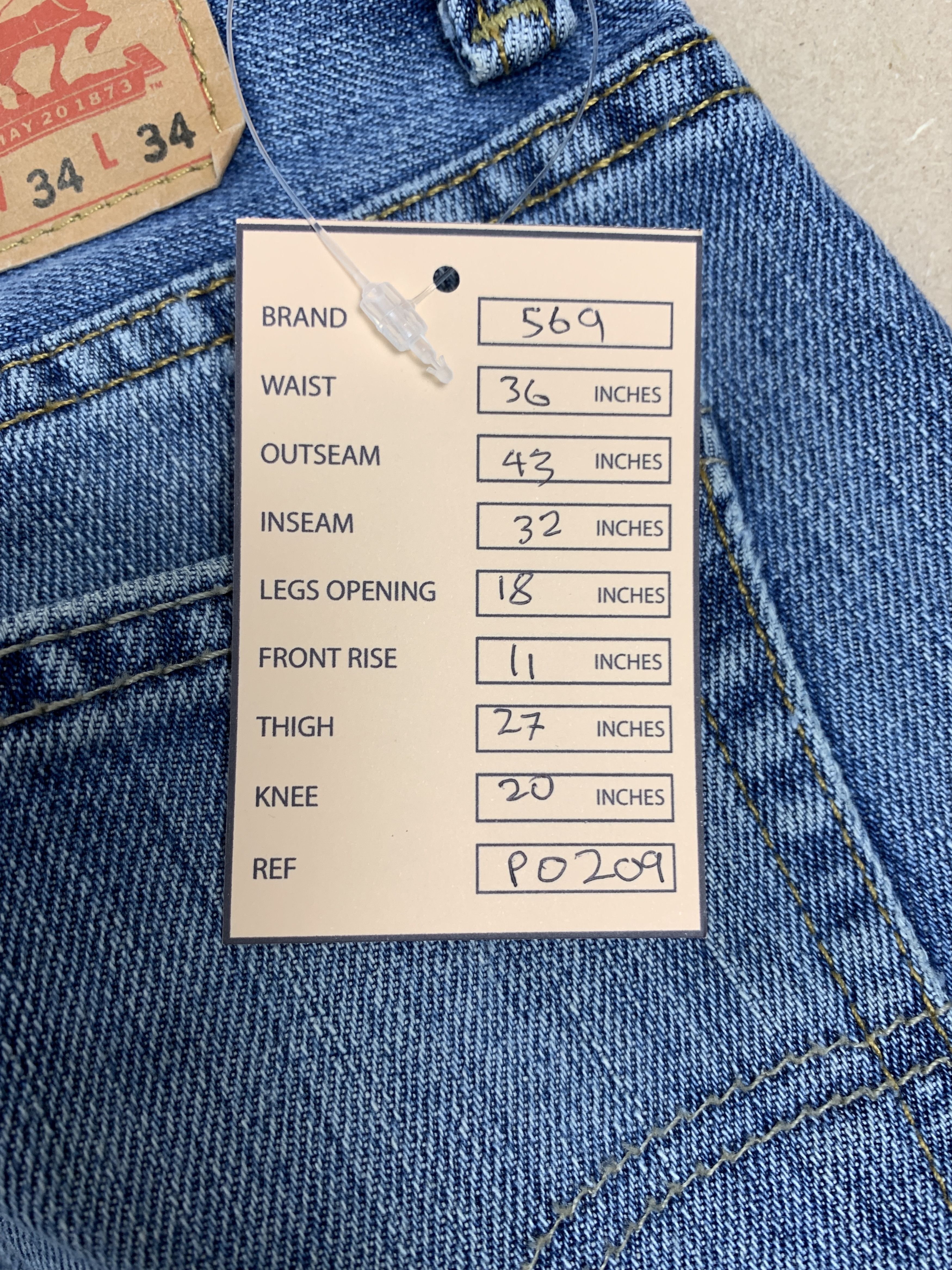 Levi's × Vintage Vintage Levi's 569 Straight Cut Faded Distressed Jeans Size US 36 / EU 52 - 21 Thumbnail