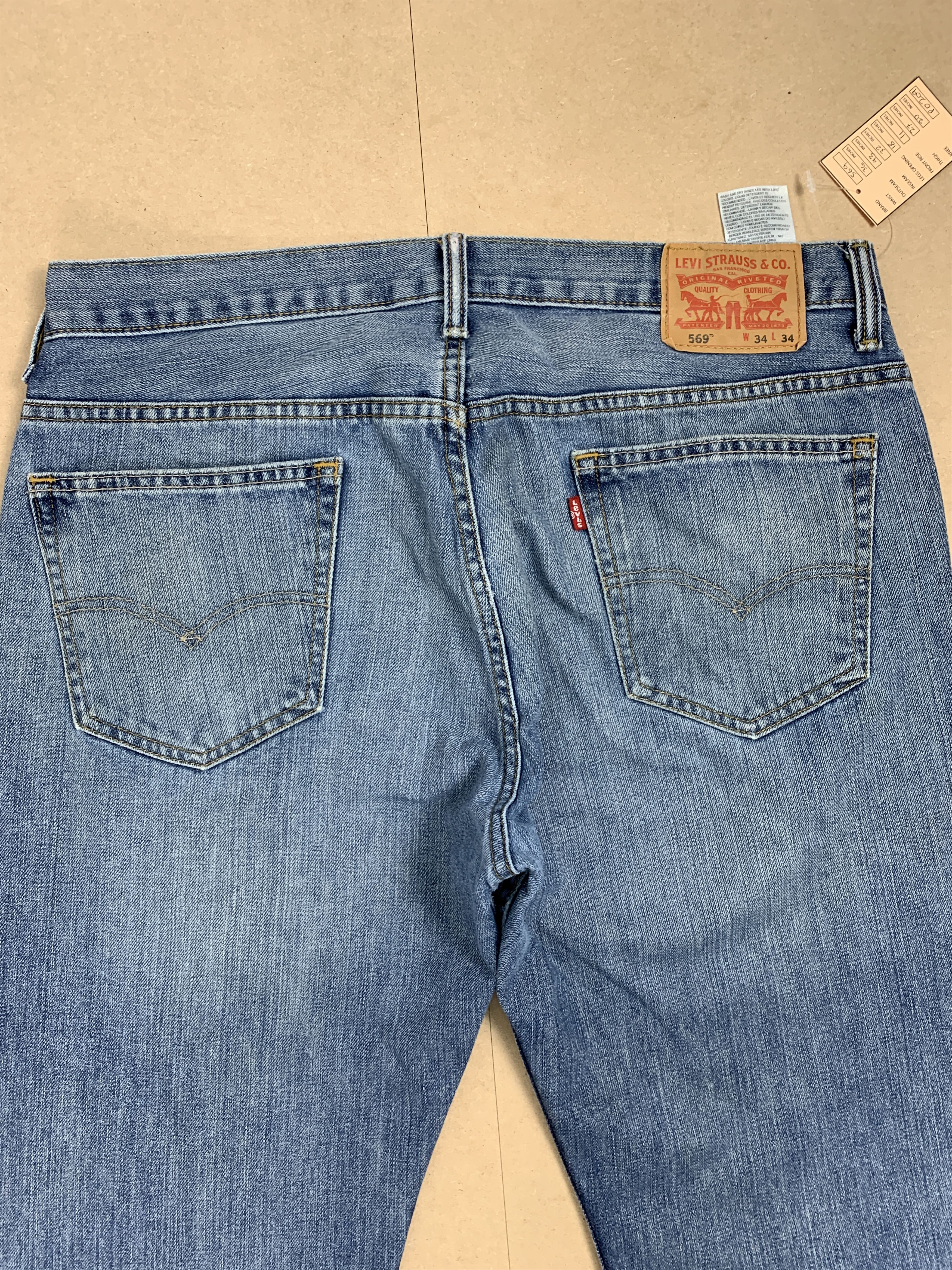 Levi's × Vintage Vintage Levi's 569 Straight Cut Faded Distressed Jeans Size US 36 / EU 52 - 7 Thumbnail