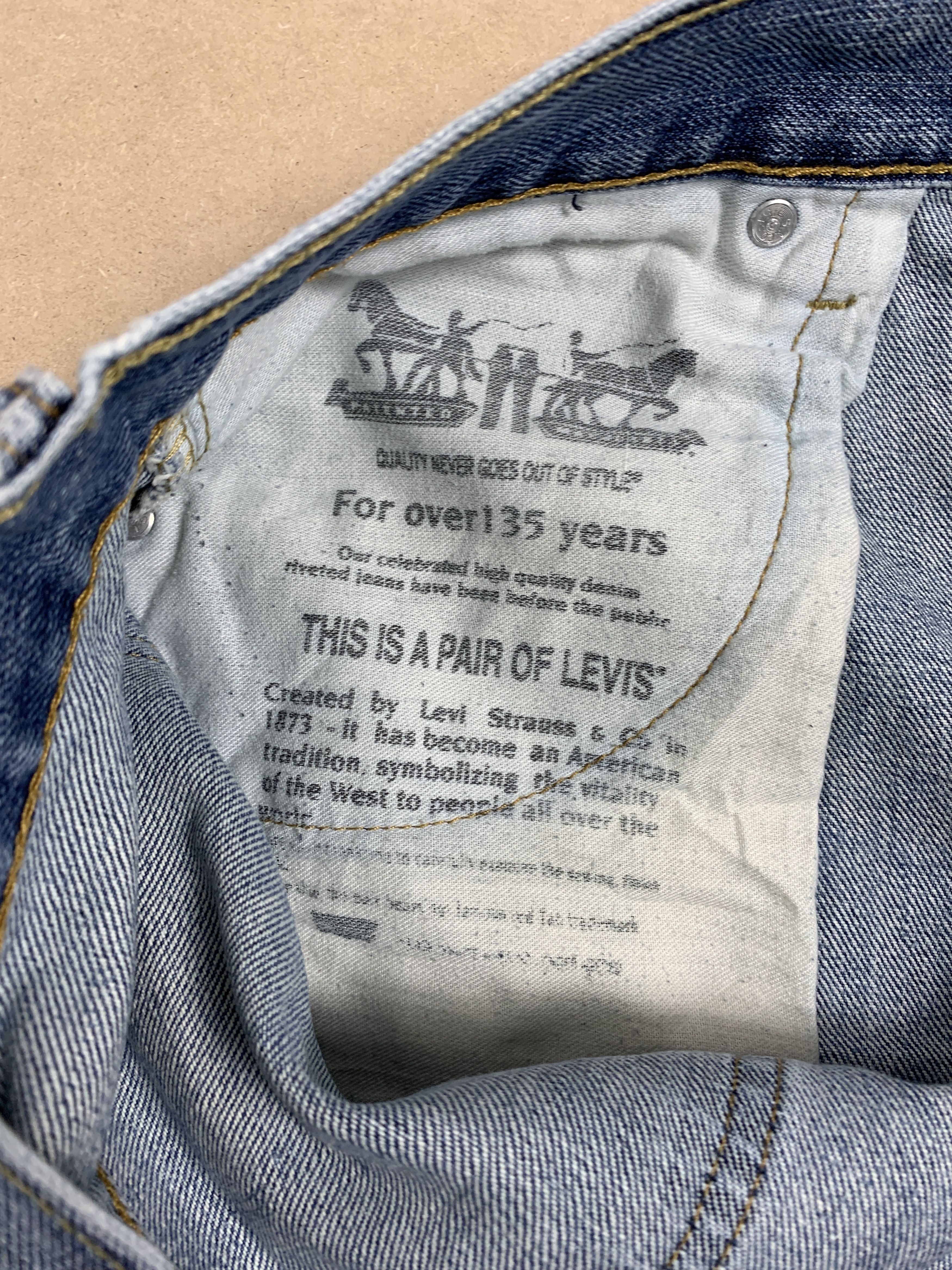 Levi's × Vintage Vintage Levi's 569 Straight Cut Faded Distressed Jeans Size US 36 / EU 52 - 10 Thumbnail
