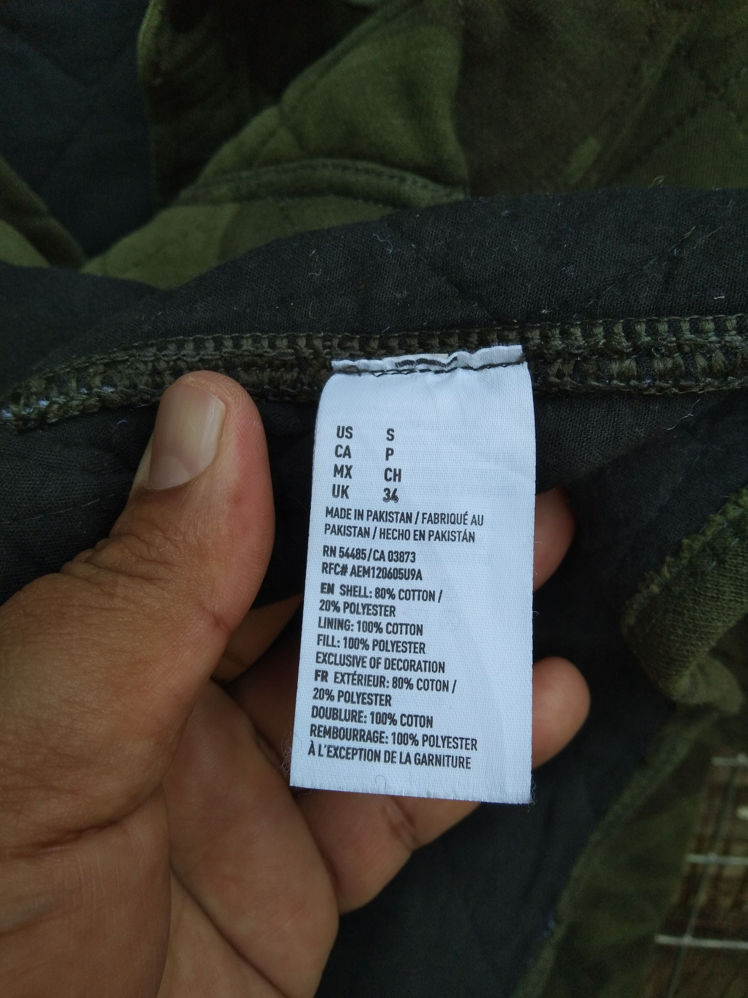 American Eagle Outfitters MEN'S CAMOUFLAGE QUILTED JACKET Size US S / EU 44-46 / 1 - 10 Thumbnail