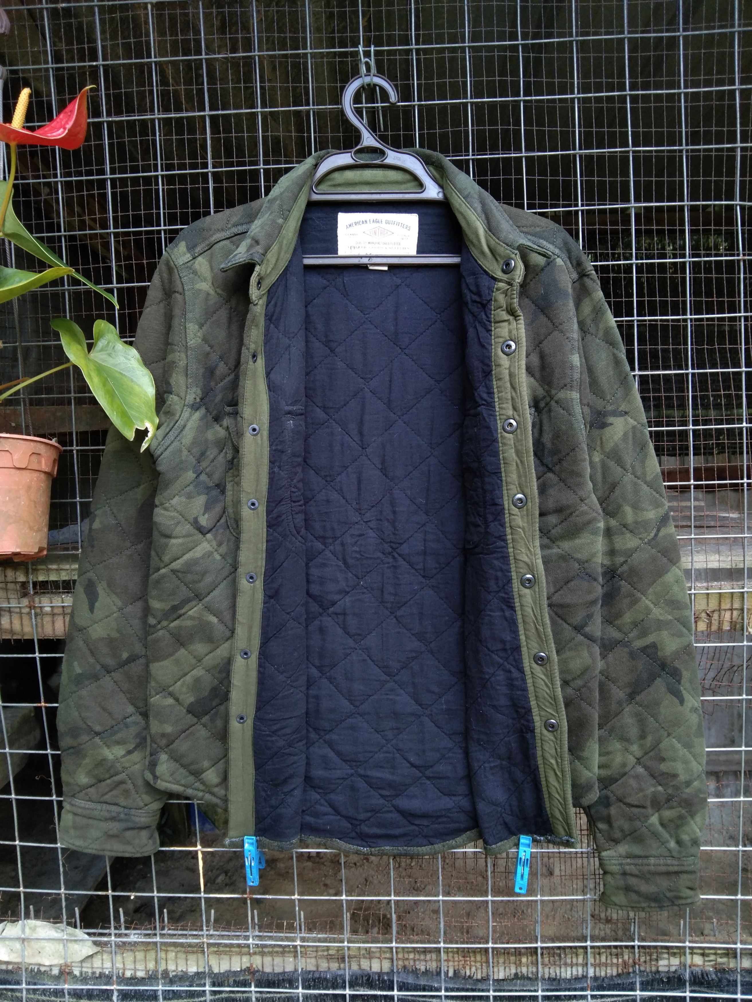 American Eagle Outfitters MEN'S CAMOUFLAGE QUILTED JACKET Size US S / EU 44-46 / 1 - 1 Thumbnail