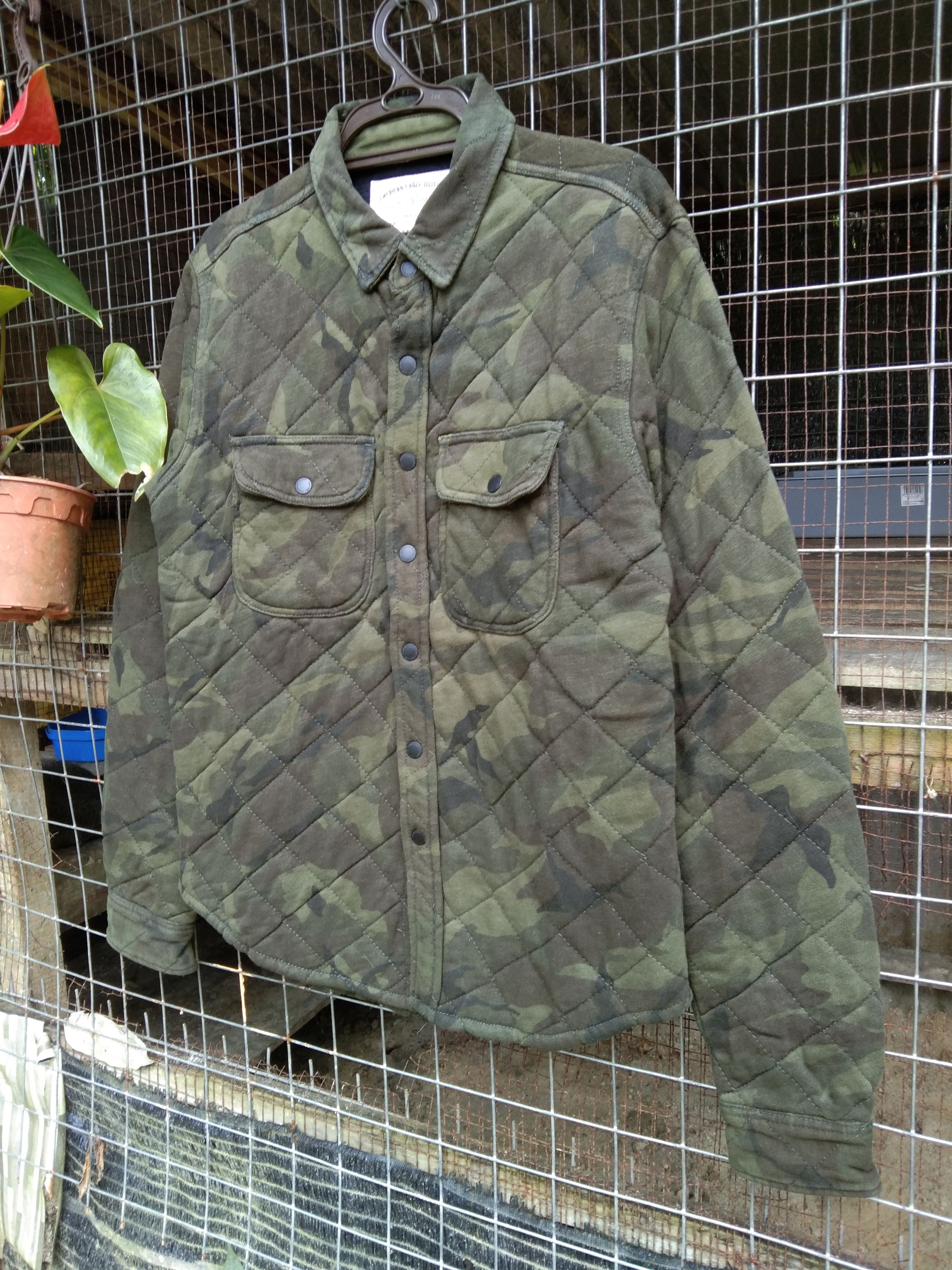 American Eagle Outfitters MEN'S CAMOUFLAGE QUILTED JACKET Size US S / EU 44-46 / 1 - 5 Thumbnail