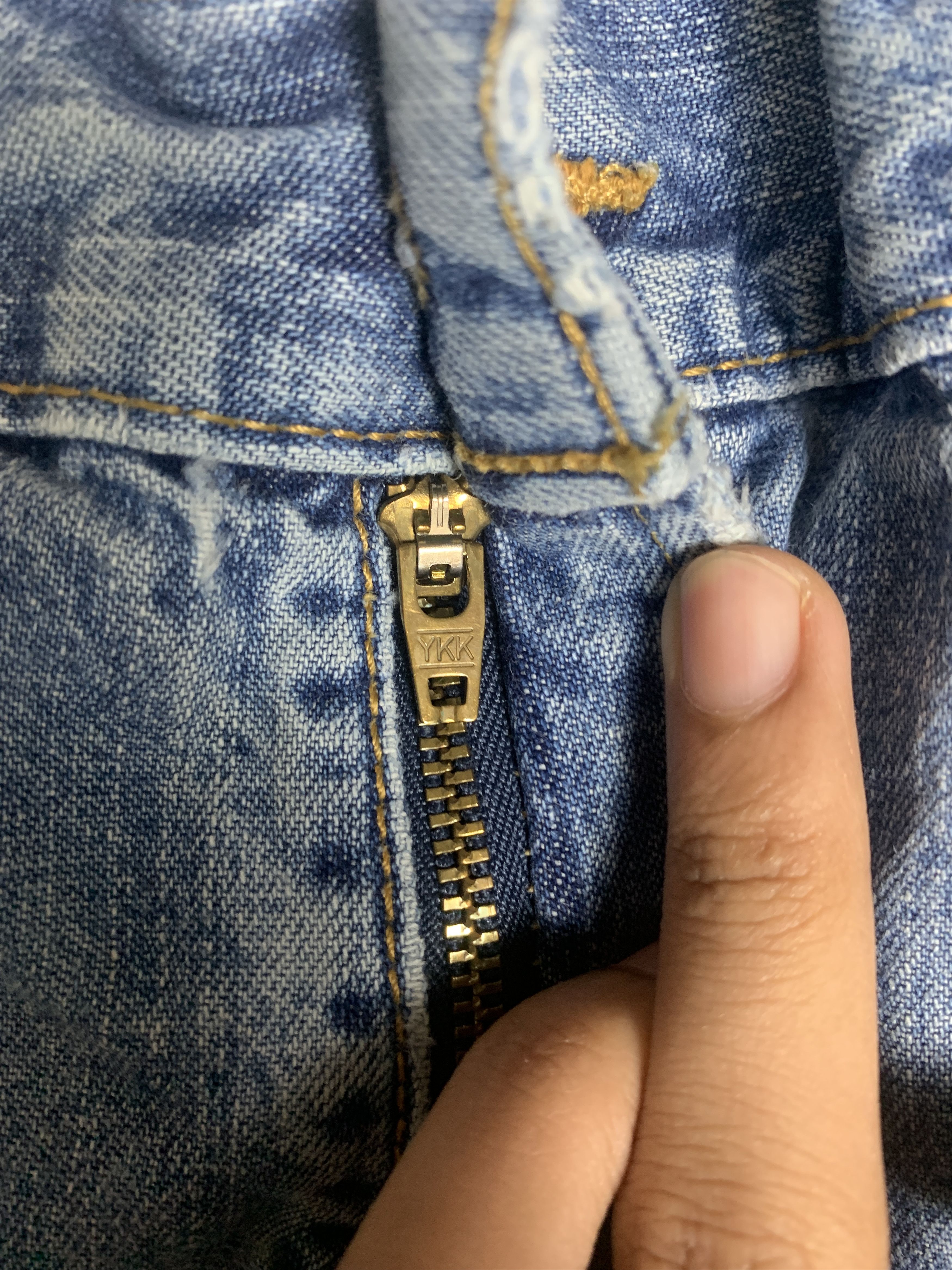 Levi's × Vintage Vintage LEVI'S 569 Distressed Faded Straight Cut Mid Wash Size US 34 / EU 50 - 4 Thumbnail