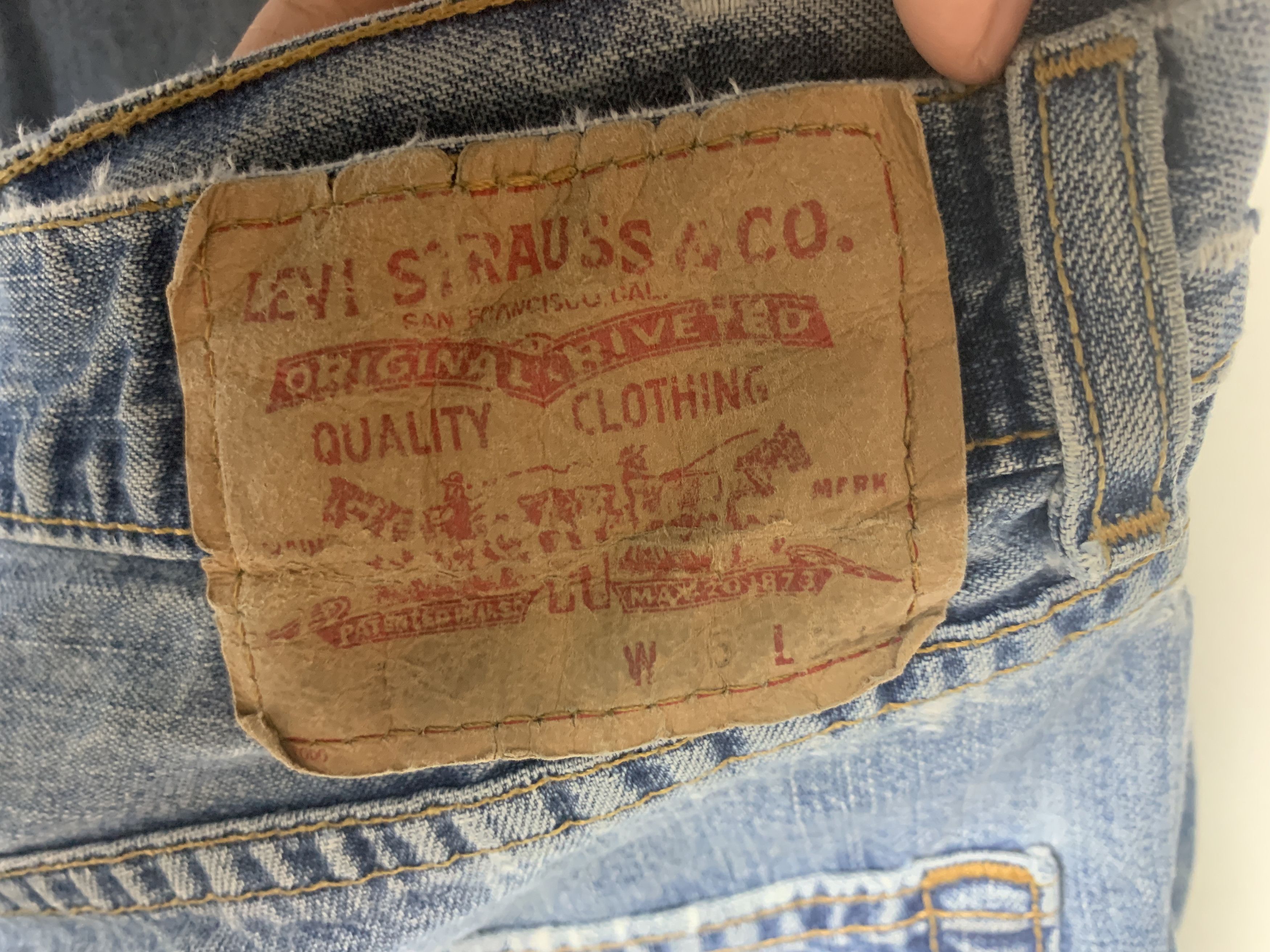 Levi's × Vintage Vintage LEVI'S 569 Distressed Faded Straight Cut Mid Wash Size US 34 / EU 50 - 16 Thumbnail