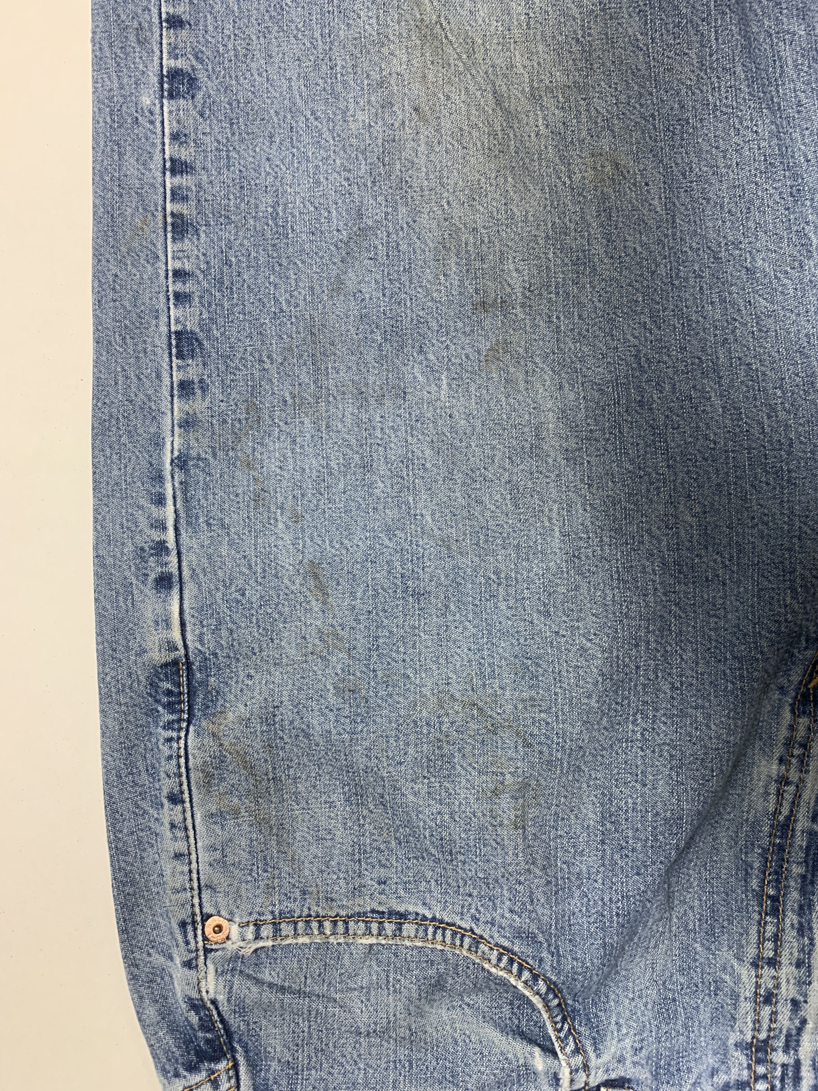 Levi's × Vintage Vintage LEVI'S 569 Distressed Faded Straight Cut Mid Wash Size US 34 / EU 50 - 7 Thumbnail