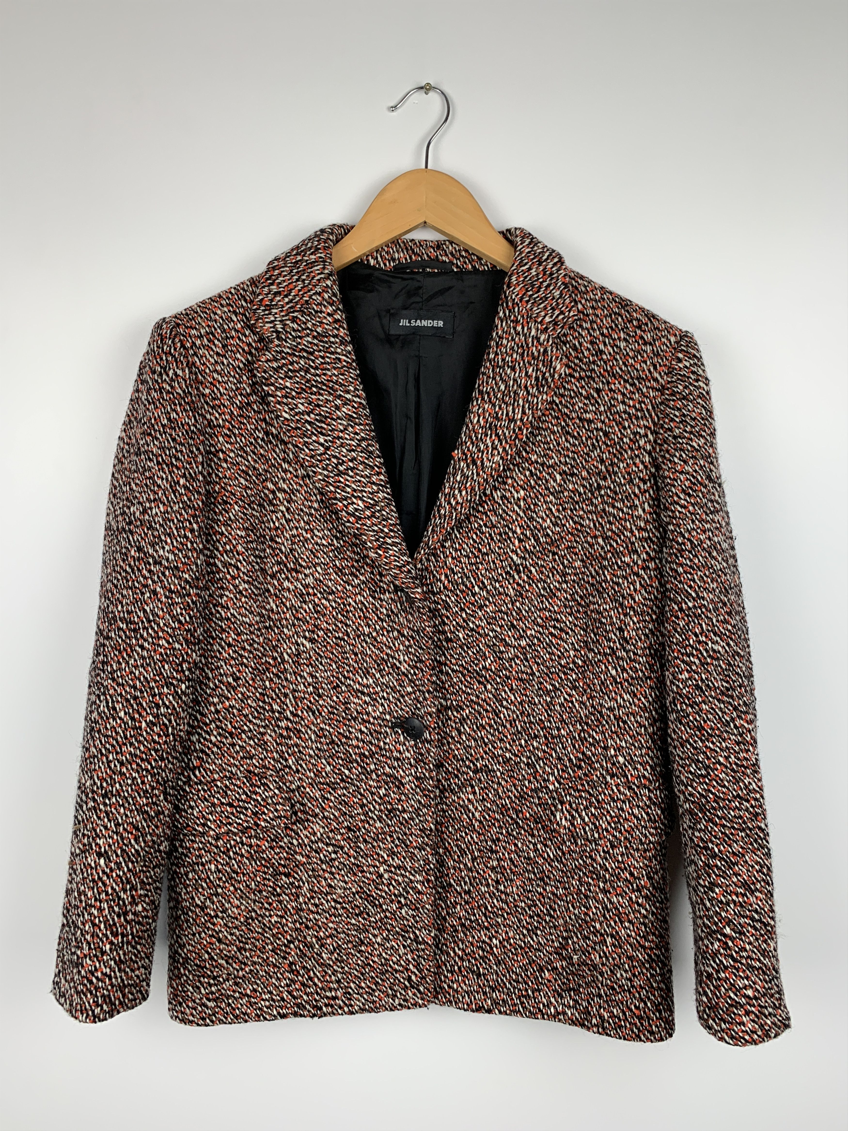 Jil Sander Womens Jil Sander Wool Tweed Blazer Jacket Size 42 Size M / US 6-8 / IT 42-44 - 1 Thumbnail