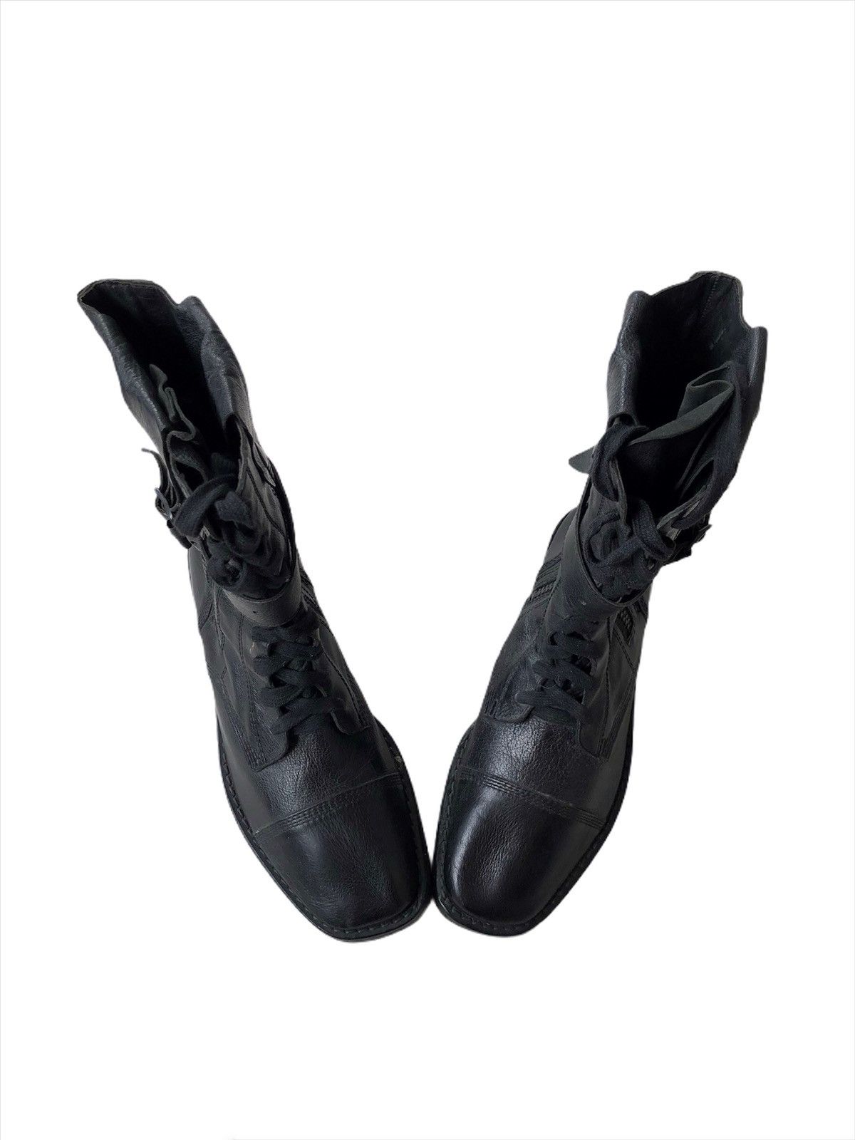Ann Demeulemeester ANN DEMEULEMEESTER 🇮🇹 Leather Tactical Combat Boots Size US 8 / EU 41 - 4 Thumbnail