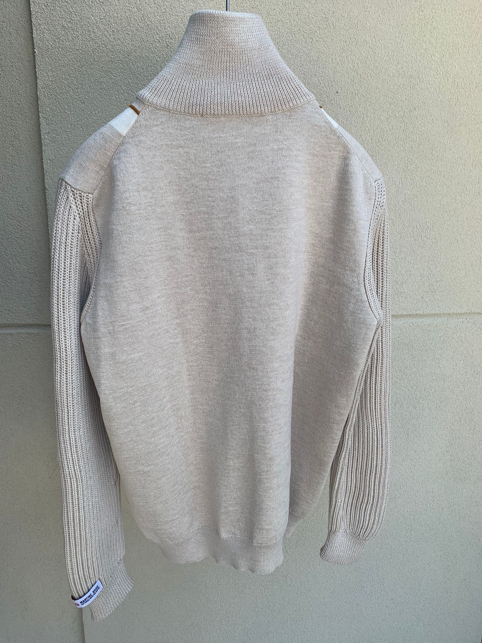 Martine Rose AW19 Zip Up Knitwear in Beige Size US M / EU 48-50 / 2 - 9 Thumbnail