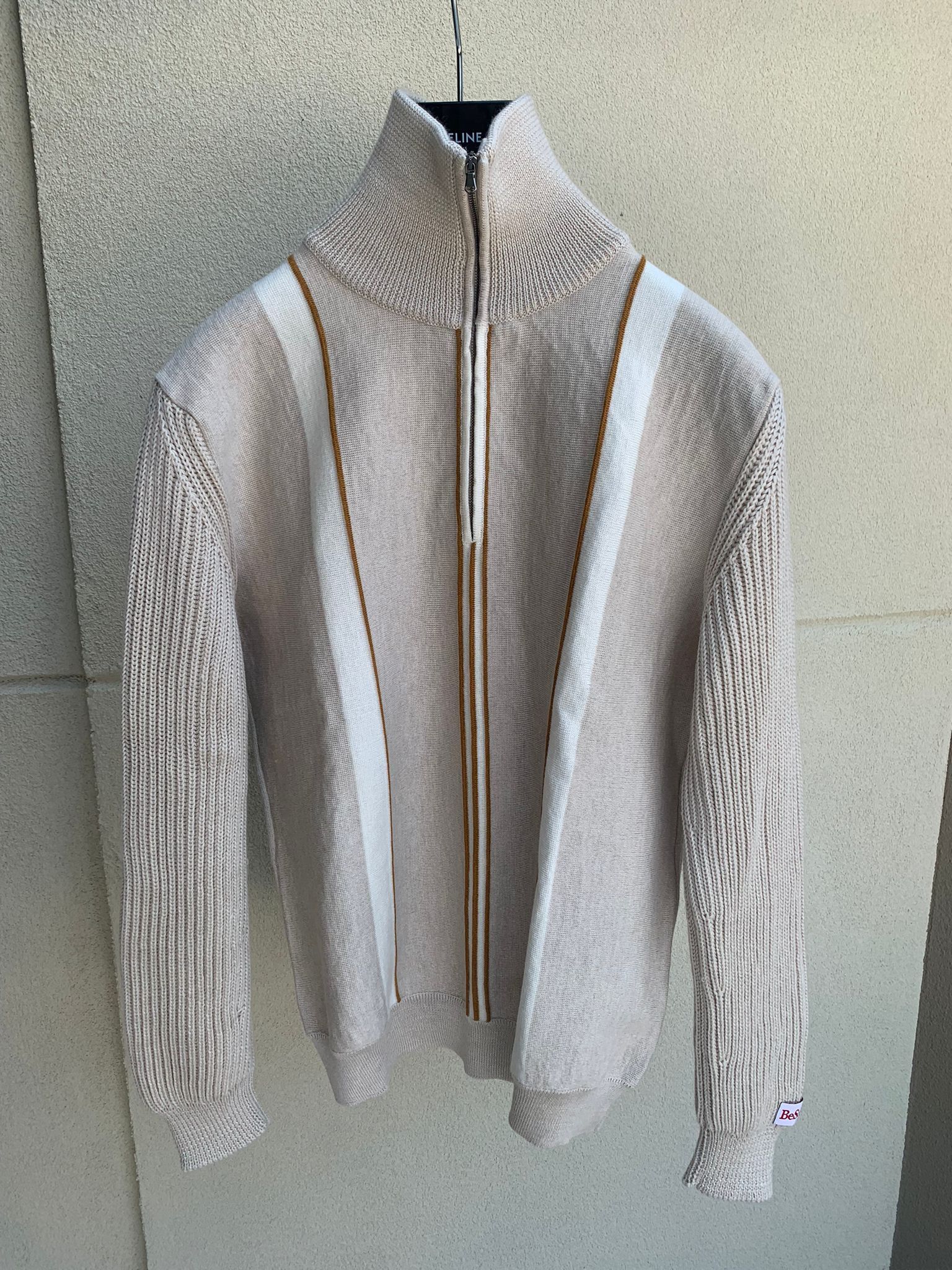 Martine Rose AW19 Zip Up Knitwear in Beige Size US M / EU 48-50 / 2 - 2 Thumbnail