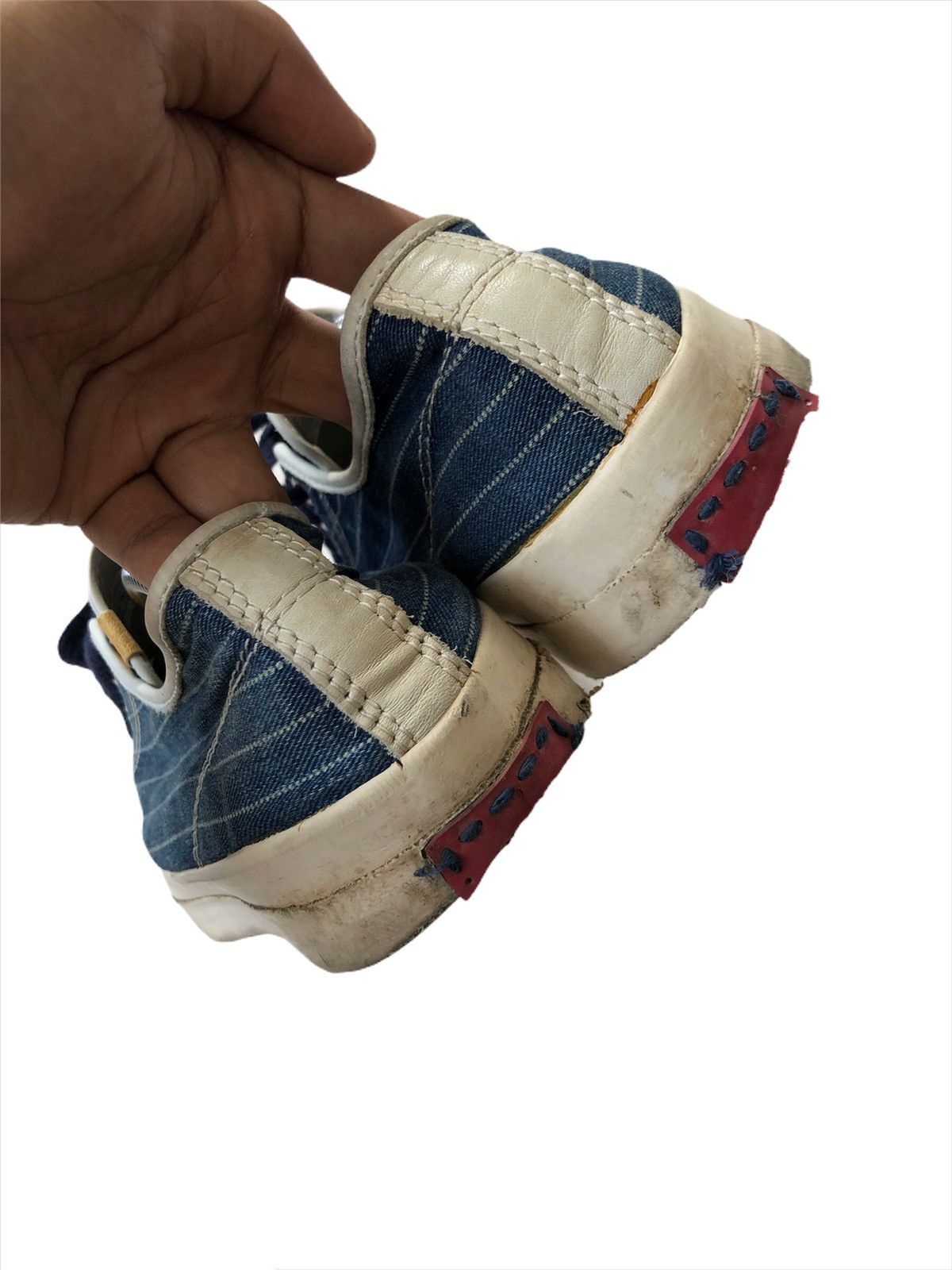 Visvim RARE🔥Indigo Sashiko Striped Skagway Low Sneakers Size US 9.5 / EU 42-43 - 6 Thumbnail