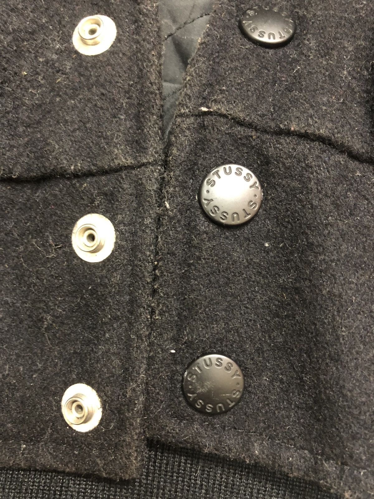 Stussy Vintage Wool Stussy Burly Gear Button Varsity Jacket Size US L / EU 52-54 / 3 - 11 Thumbnail