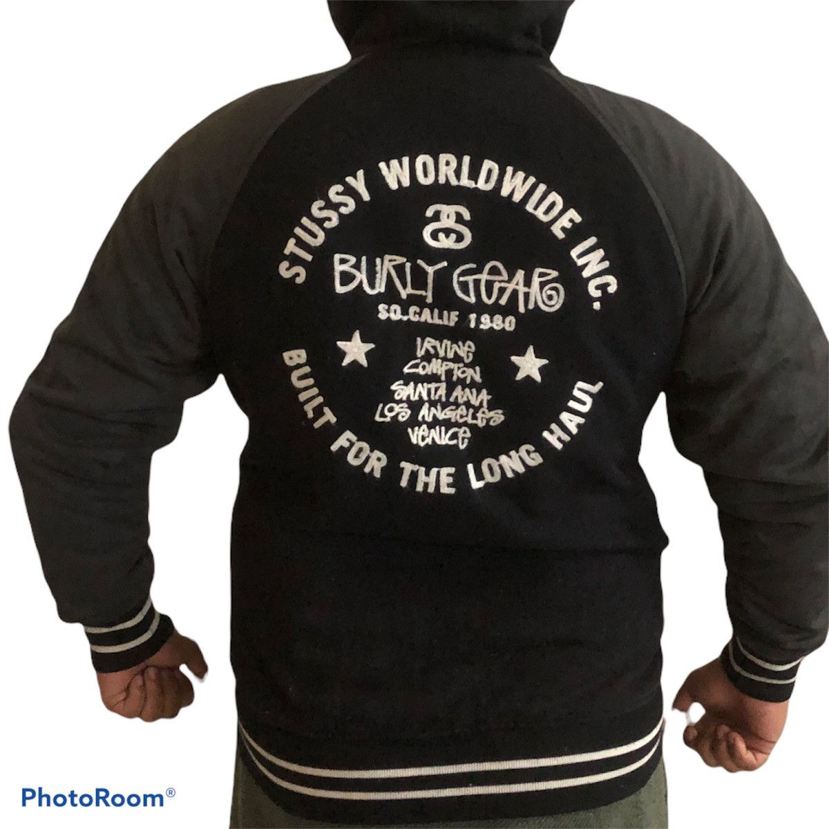 Stussy Vintage Wool Stussy Burly Gear Button Varsity Jacket Size US L / EU 52-54 / 3 - 4 Thumbnail