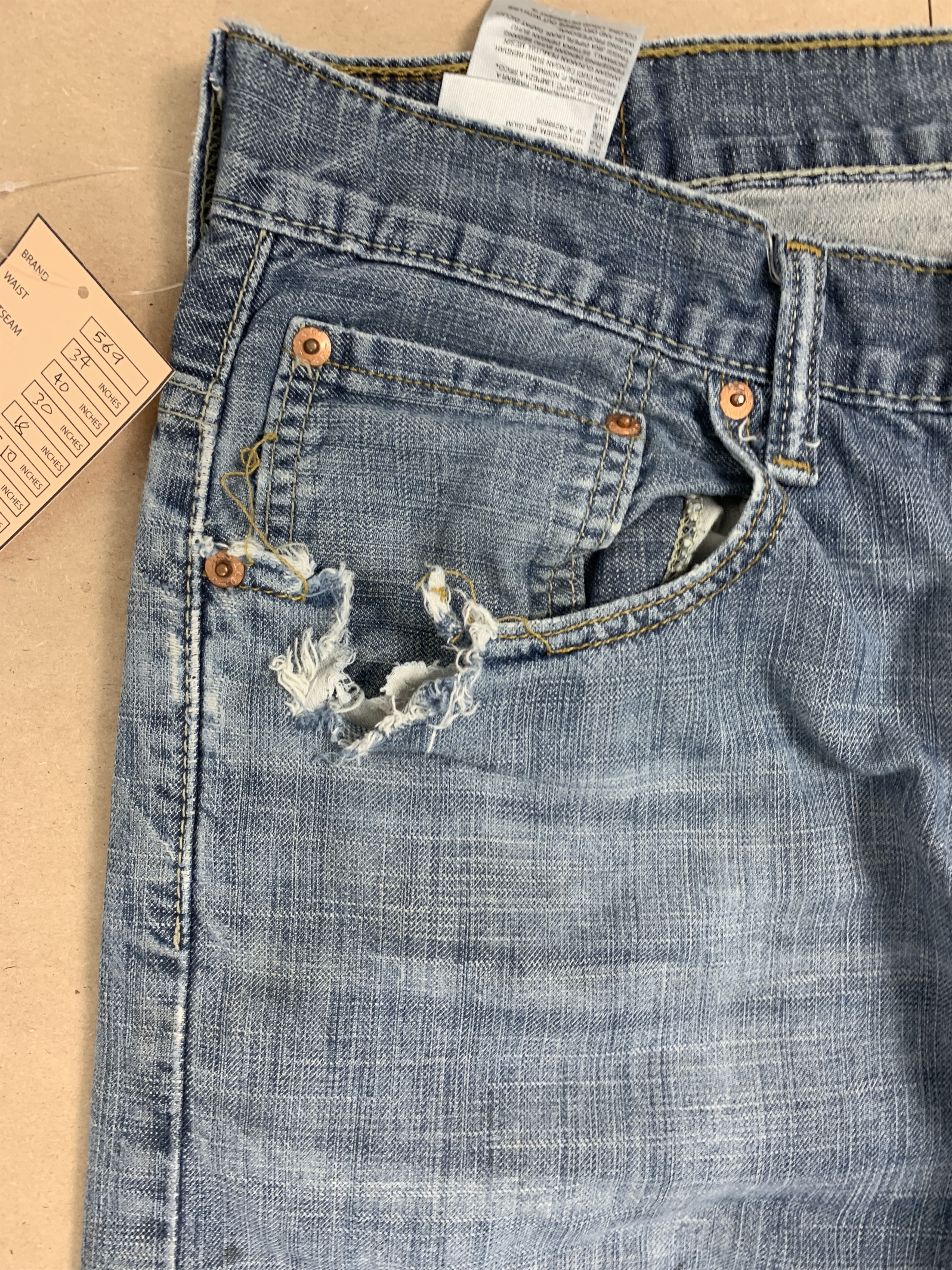Levi's Vintage LEVI'S 569 Straight Cut Faded Mid Wash Jeans Size US 34 / EU 50 - 3 Thumbnail