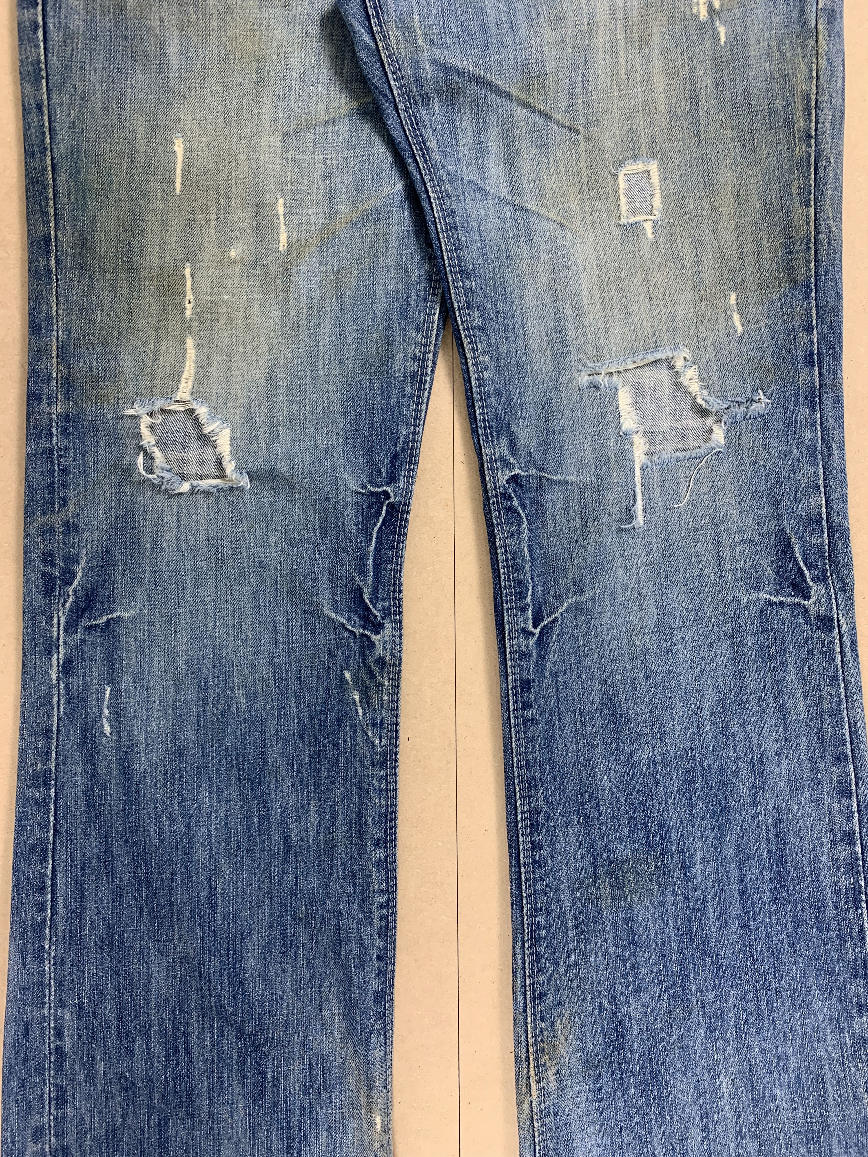 Aeropostale × Vintage Vintage Aeropostale Distressed Bootcut Button Blue Jeans Size US 32 / EU 48 - 5 Thumbnail
