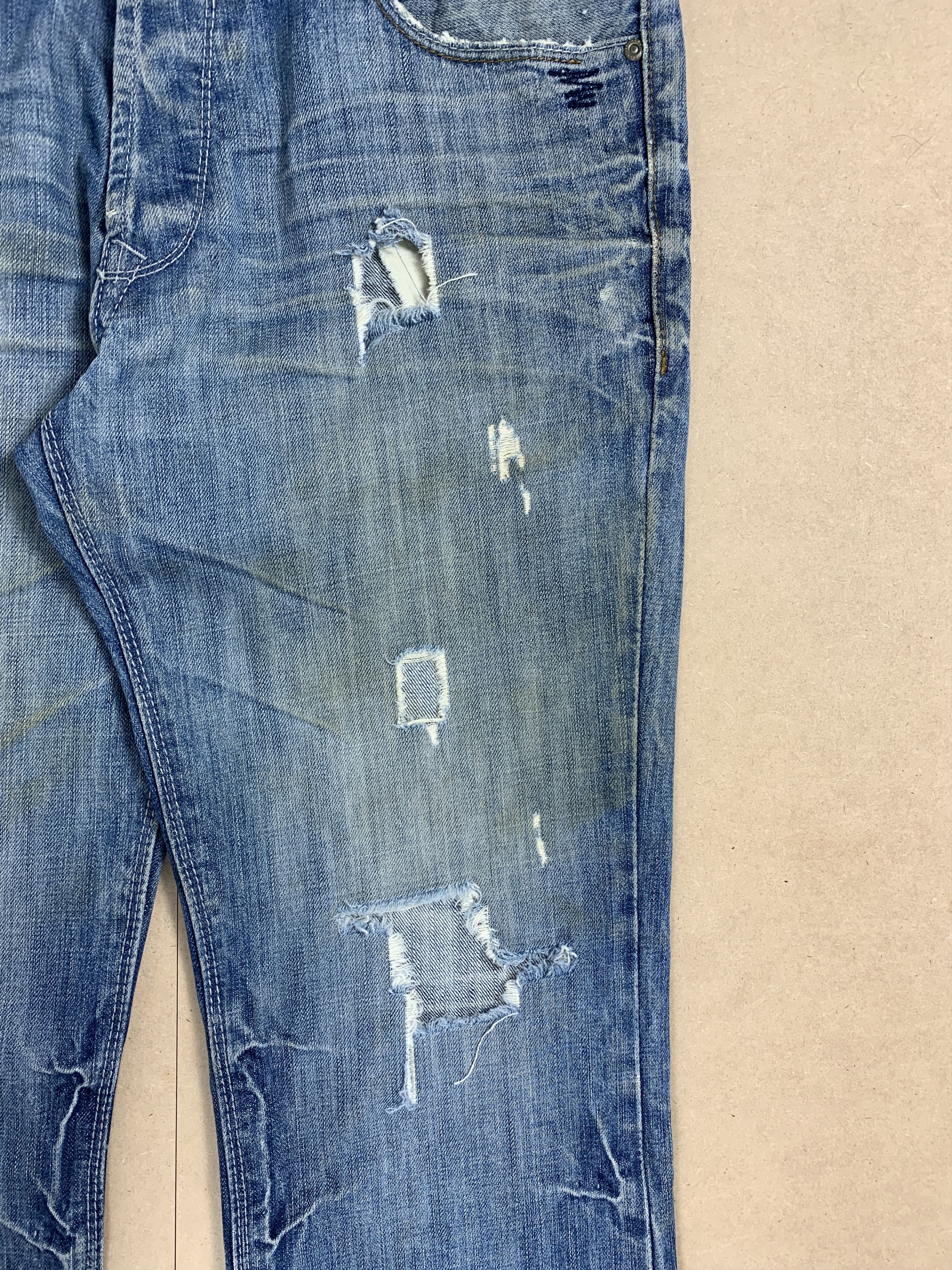 Aeropostale × Vintage Vintage Aeropostale Distressed Bootcut Button Blue Jeans Size US 32 / EU 48 - 3 Thumbnail