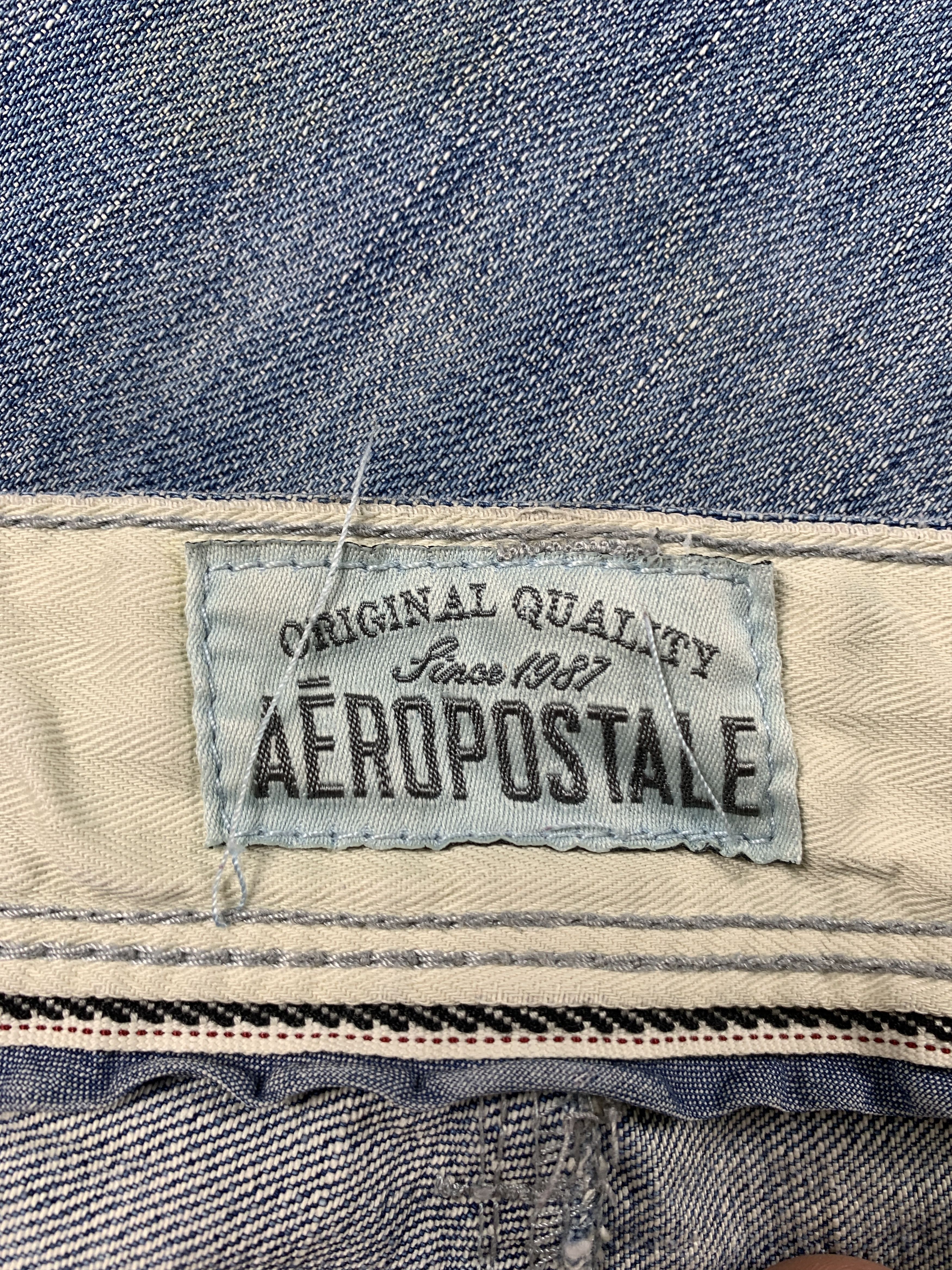 Aeropostale × Vintage Vintage Aeropostale Distressed Bootcut Button Blue Jeans Size US 32 / EU 48 - 11 Thumbnail
