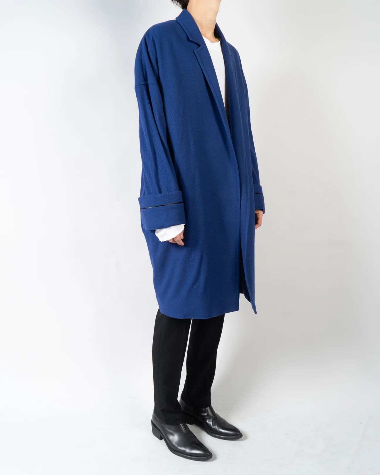 Haider Ackermann FW19 Oversized Sargent Blue Wool Coat Size US S / EU 44-46 / 1 - 2 Thumbnail