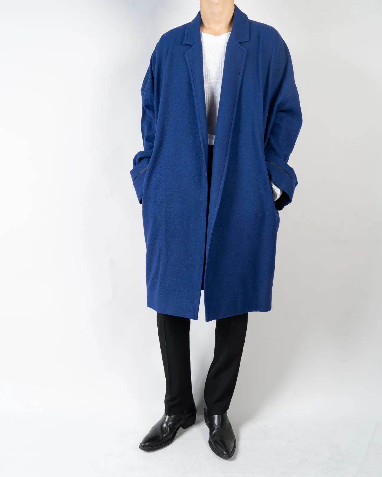 Haider Ackermann FW19 Oversized Sargent Blue Wool Coat Size US S / EU 44-46 / 1 - 5 Thumbnail