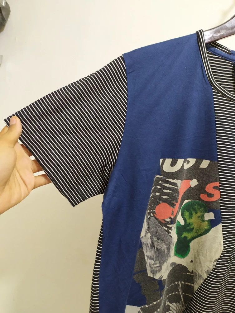 Lanvin 🔥Rare!!! Lanvin Patchwork deconstructed style Stripe Tshirt Size US M / EU 48-50 / 2 - 4 Thumbnail