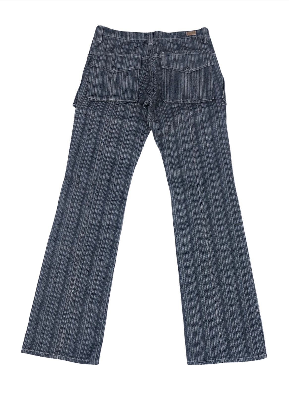 Japanese Brand 🔥Japanese Nicole For Men Stripes Flare Cargo Pants🔥 Size US 30 / EU 46 - 2 Thumbnail