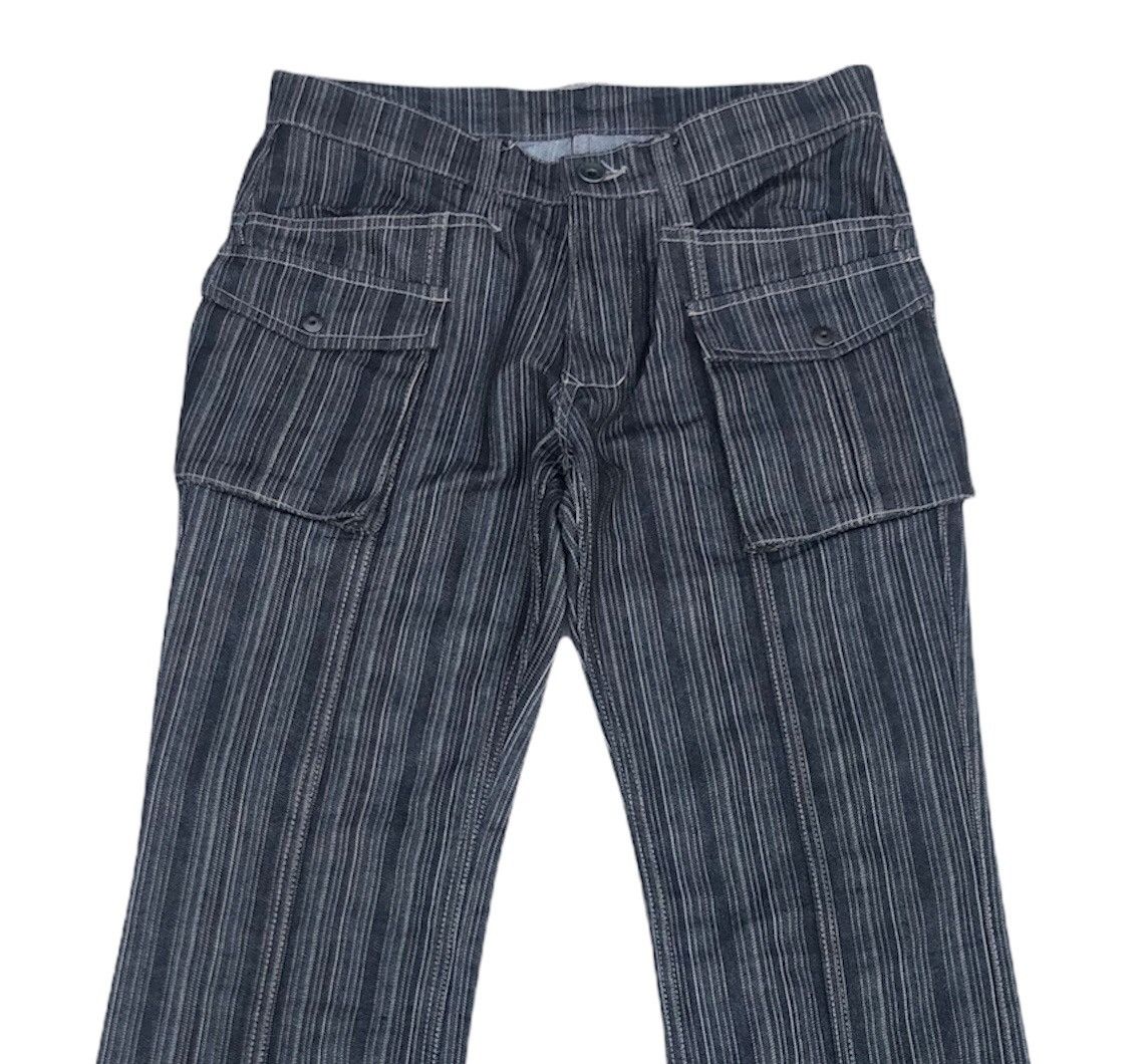 Japanese Brand 🔥Japanese Nicole For Men Stripes Flare Cargo Pants🔥 Size US 30 / EU 46 - 3 Thumbnail