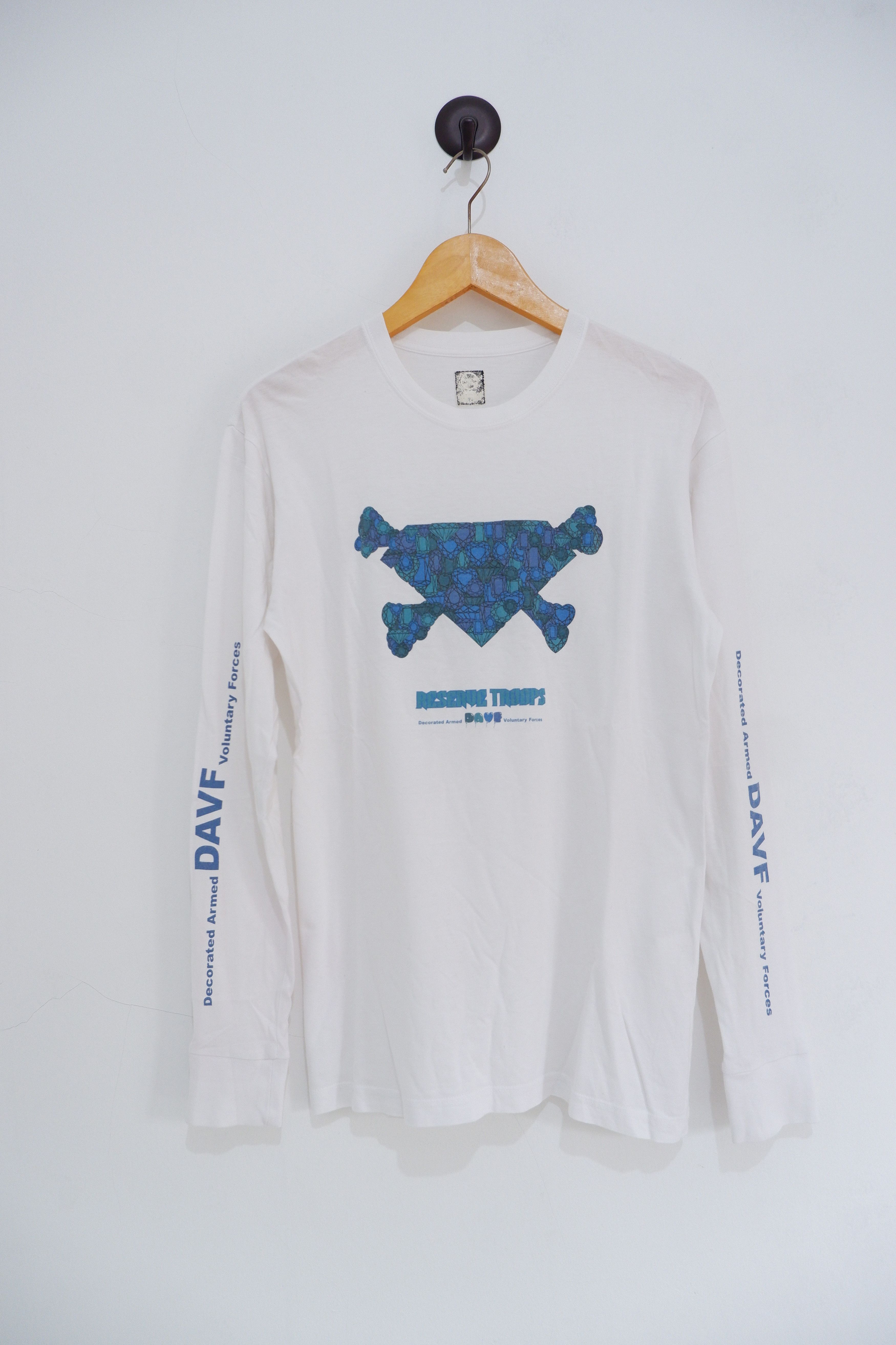 image of Jun Takahashi x Undercover Vintage 2000 Undercover Davf Longsleeve in White, Men's (Size Medium)
