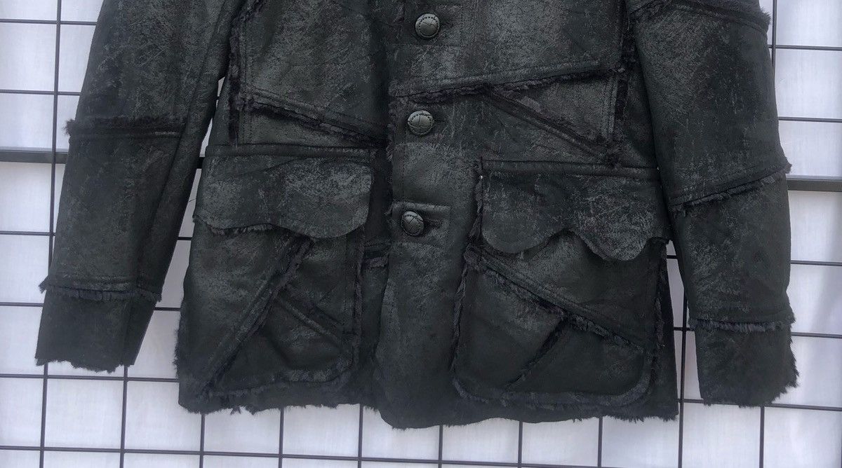Japanese Brand 🔥Japanese Edge Synthetic Leather Sherpa Patchwork Jacket Size US M / EU 48-50 / 2 - 5 Thumbnail