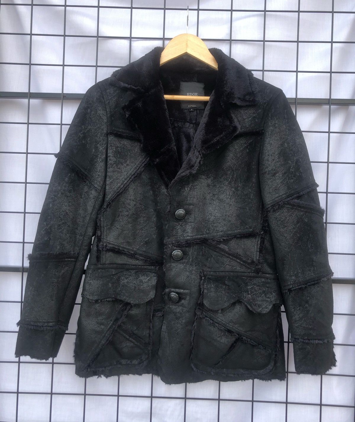 Japanese Brand 🔥Japanese Edge Synthetic Leather Sherpa Patchwork Jacket Size US M / EU 48-50 / 2 - 1 Thumbnail