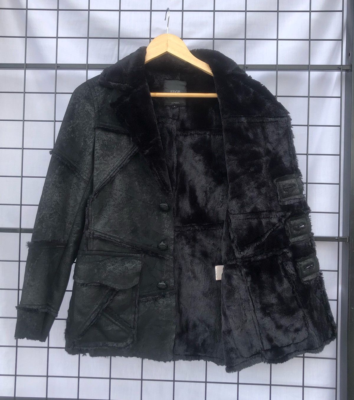 Japanese Brand 🔥Japanese Edge Synthetic Leather Sherpa Patchwork Jacket Size US M / EU 48-50 / 2 - 3 Thumbnail