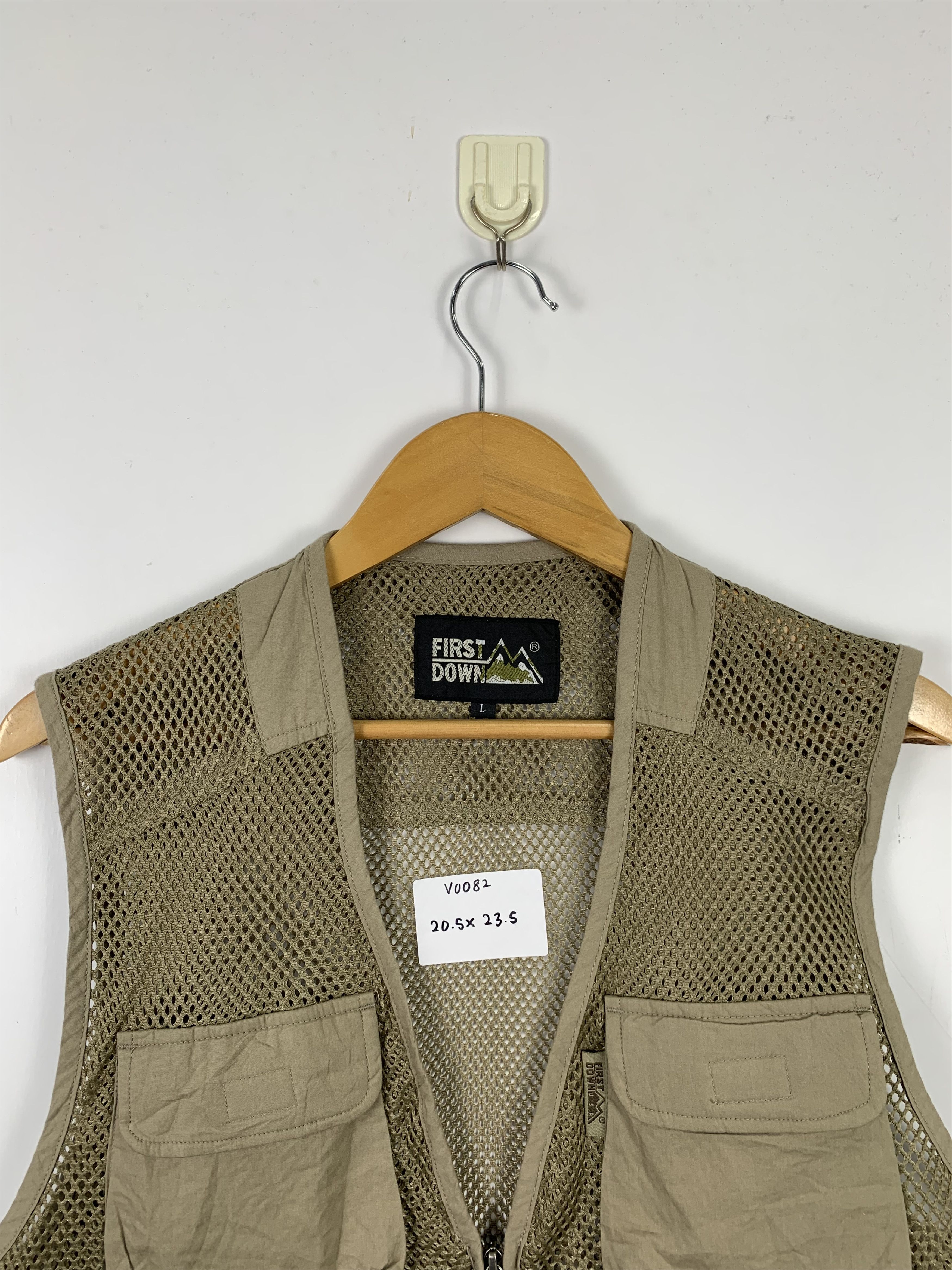 Japanese Brand FIRST DOWN Net Multi Pocket Zip Fishing Vests Size US S / EU 44-46 / 1 - 2 Thumbnail