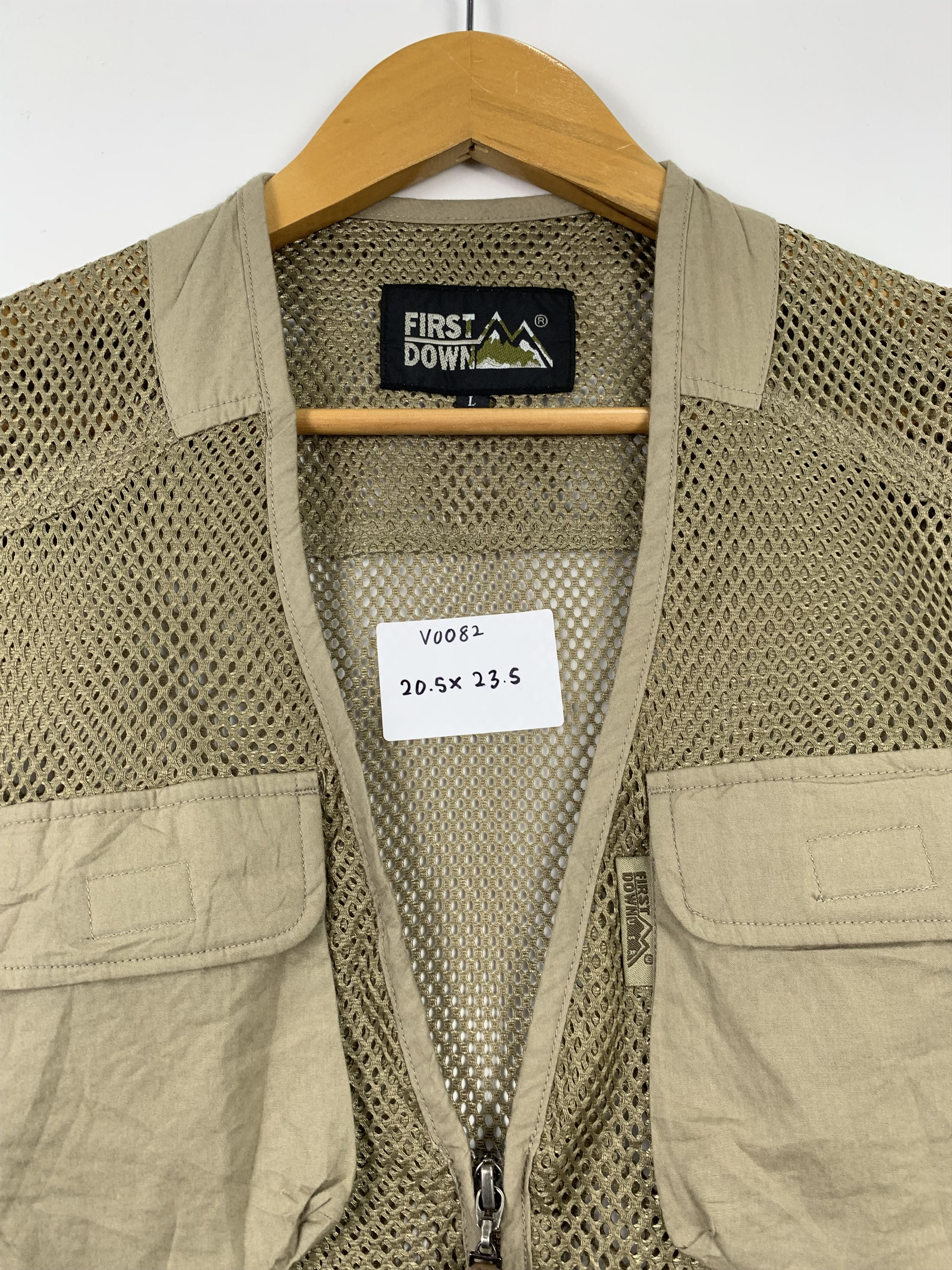 Japanese Brand FIRST DOWN Net Multi Pocket Zip Fishing Vests Size US S / EU 44-46 / 1 - 5 Thumbnail