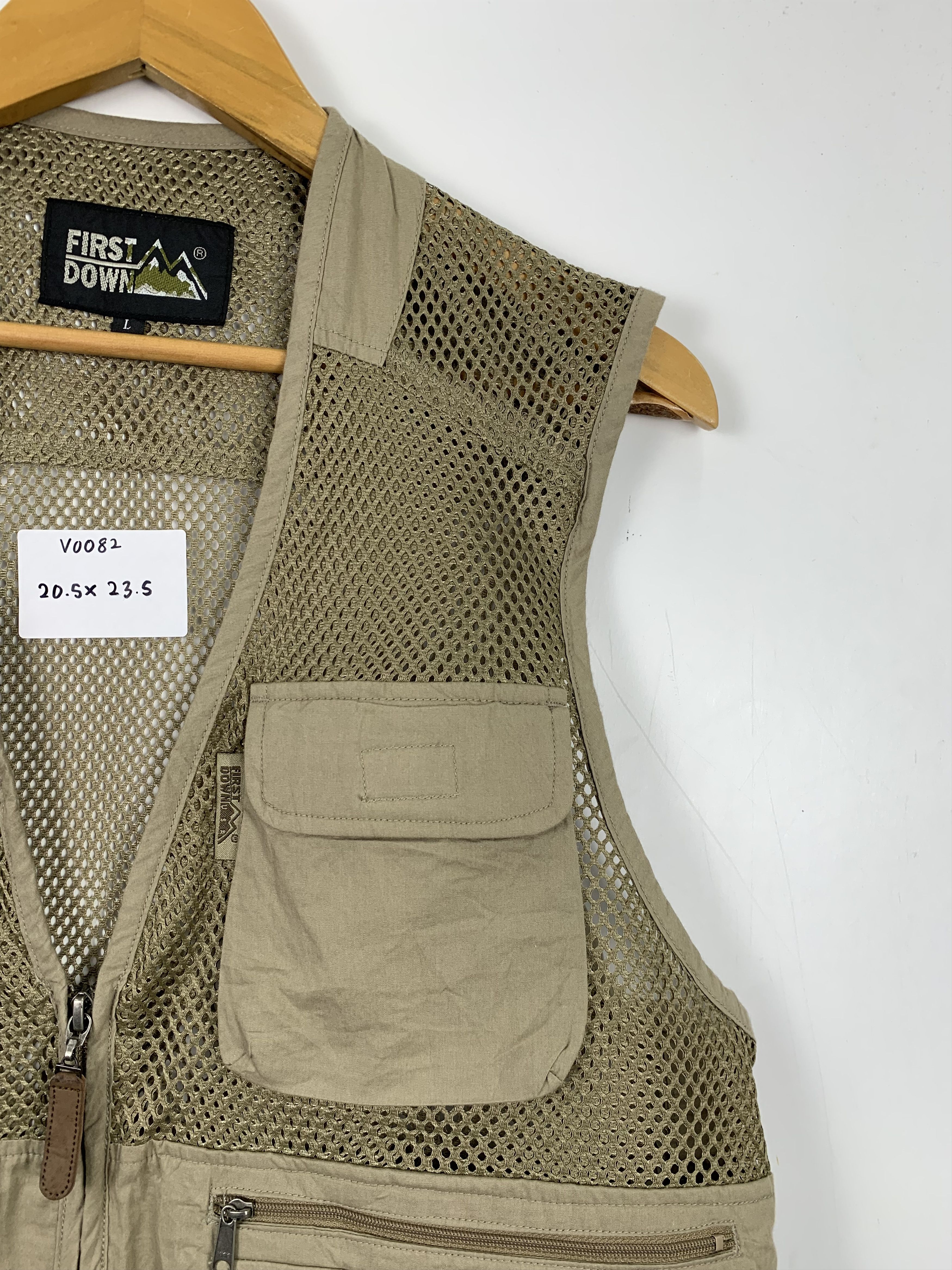 Japanese Brand FIRST DOWN Net Multi Pocket Zip Fishing Vests Size US S / EU 44-46 / 1 - 4 Thumbnail