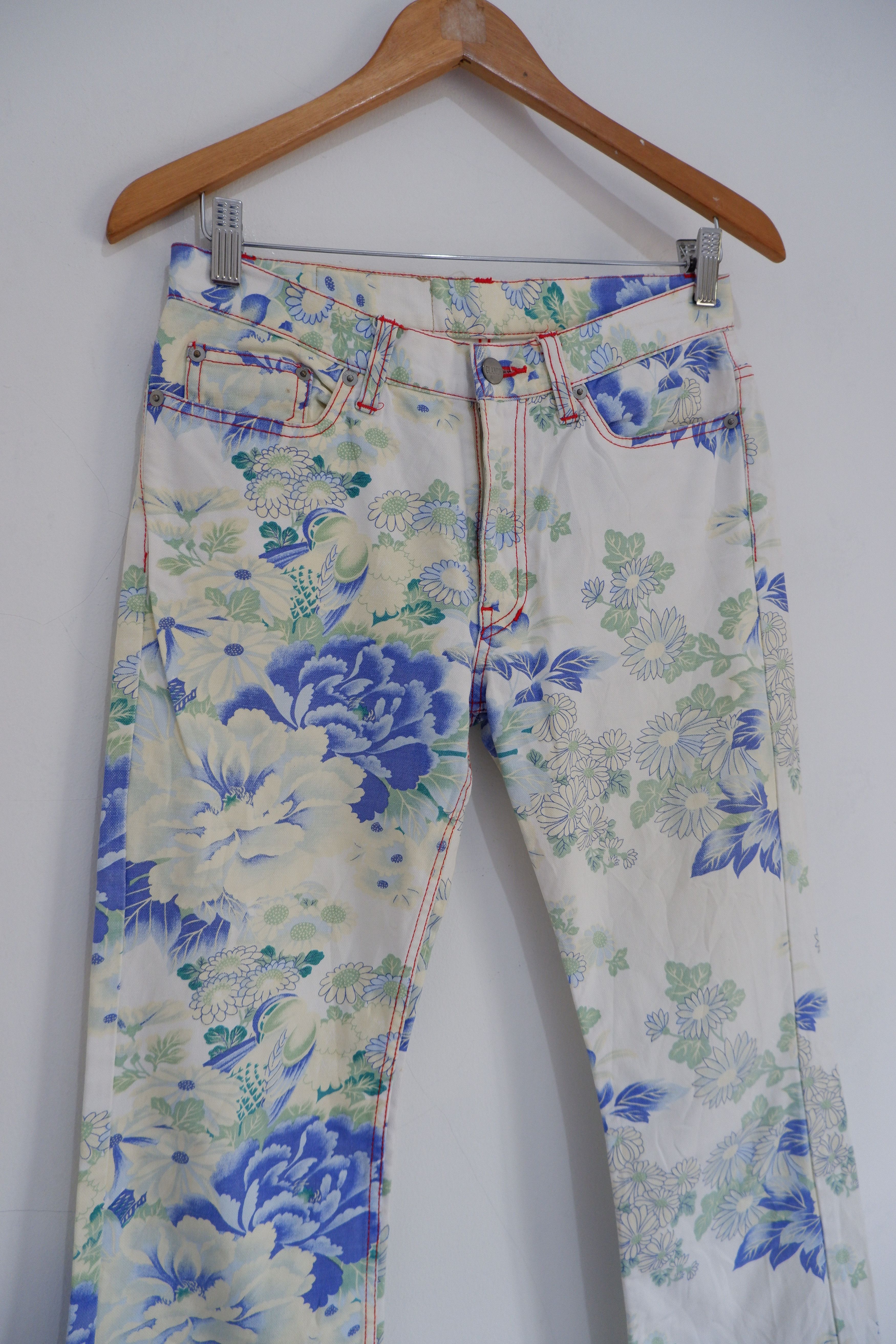 20471120 Vintage Glamdy Japanese Brand Floral Printed Pants Size US 29 - 3 Thumbnail