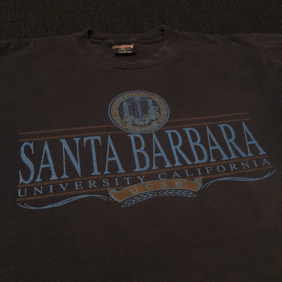 Jansport Vintage 1990s Santa Barbra California University Logo TShirt Size US L / EU 52-54 / 3 - 2 Thumbnail