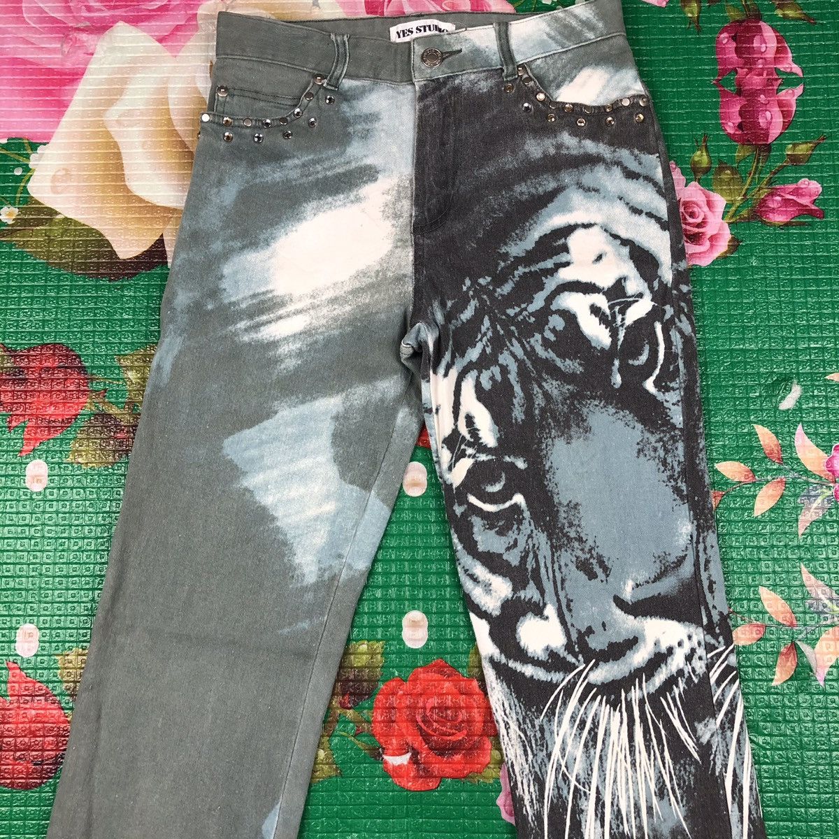 Japanese Brand × Seditionaries Vintage jeans spike full print tiger nice design Size 26" / US 2 / IT 38 - 3 Thumbnail
